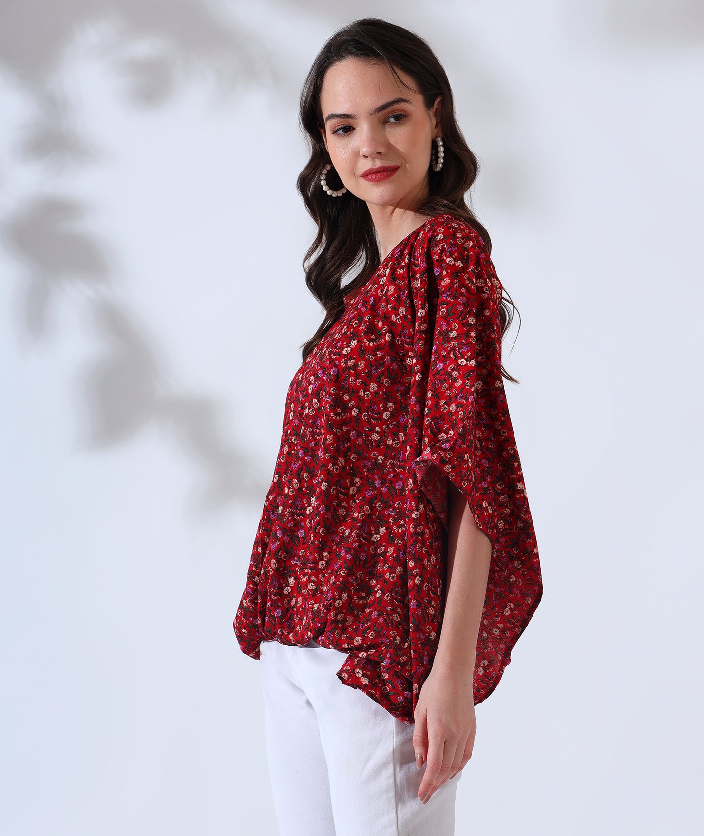 Playful Printed Kaftan Style Top