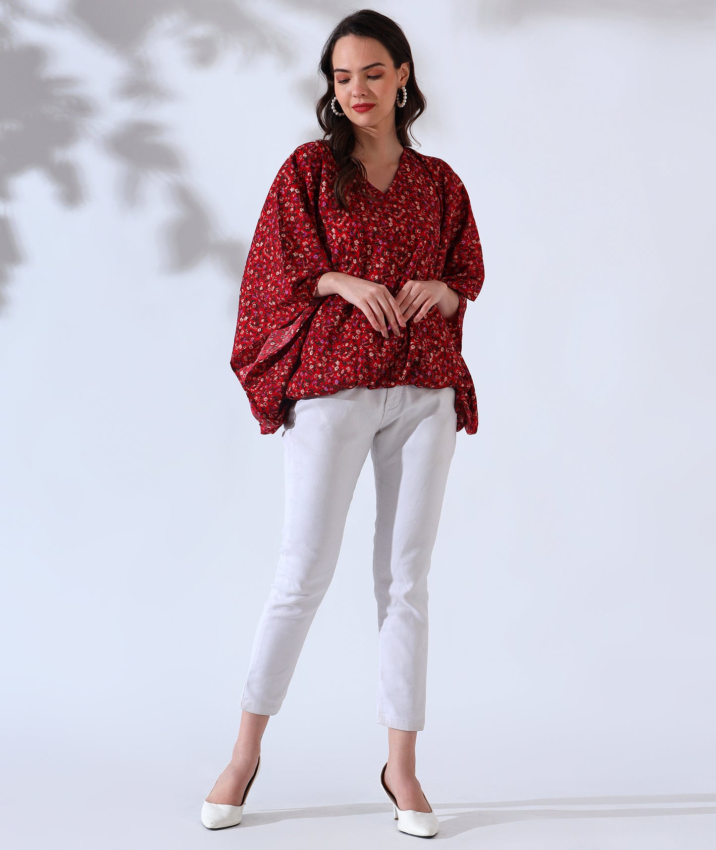 Playful Printed Kaftan Style Top