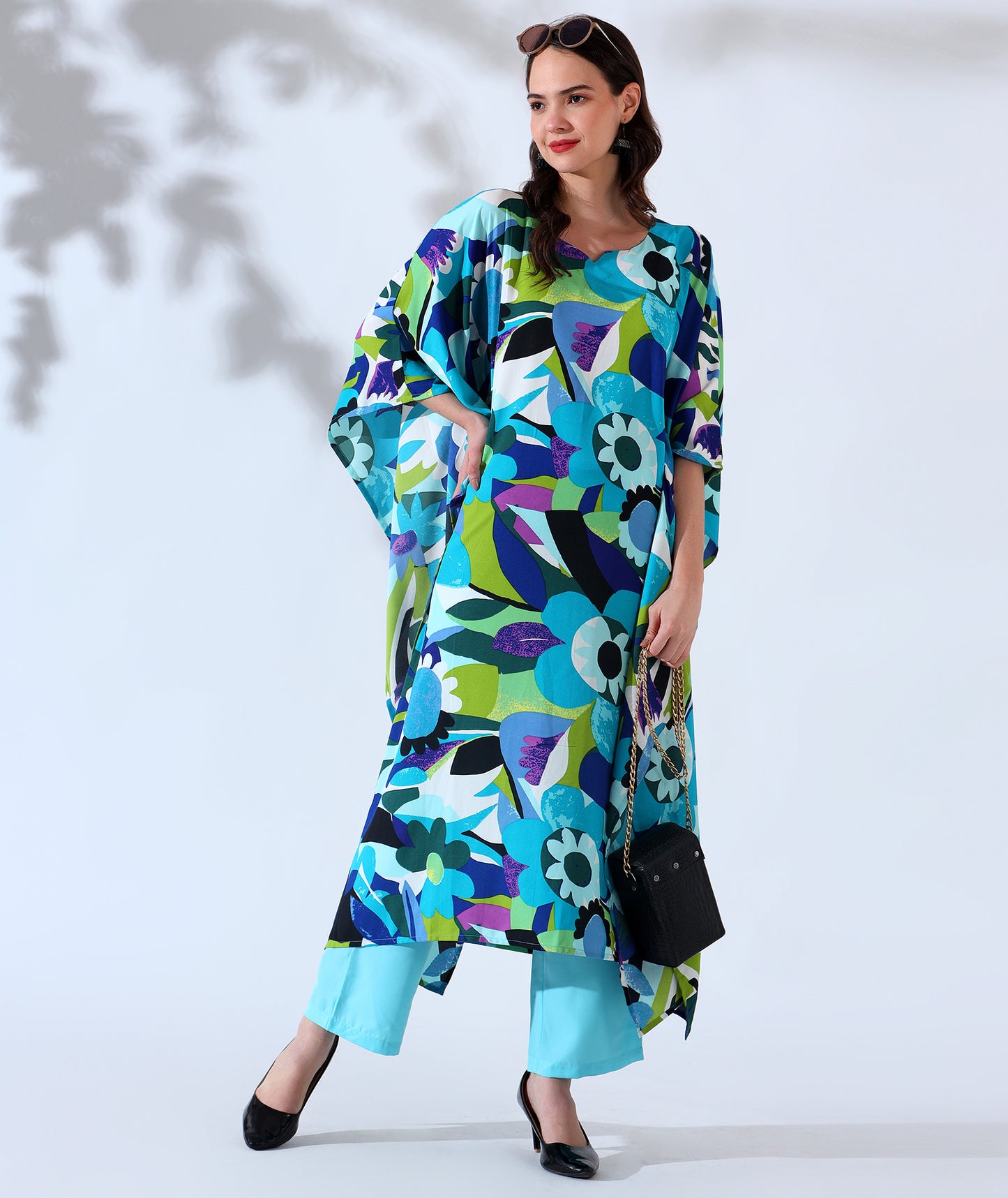 Tropical Tropes Kaftan Style Suit- Set of 2