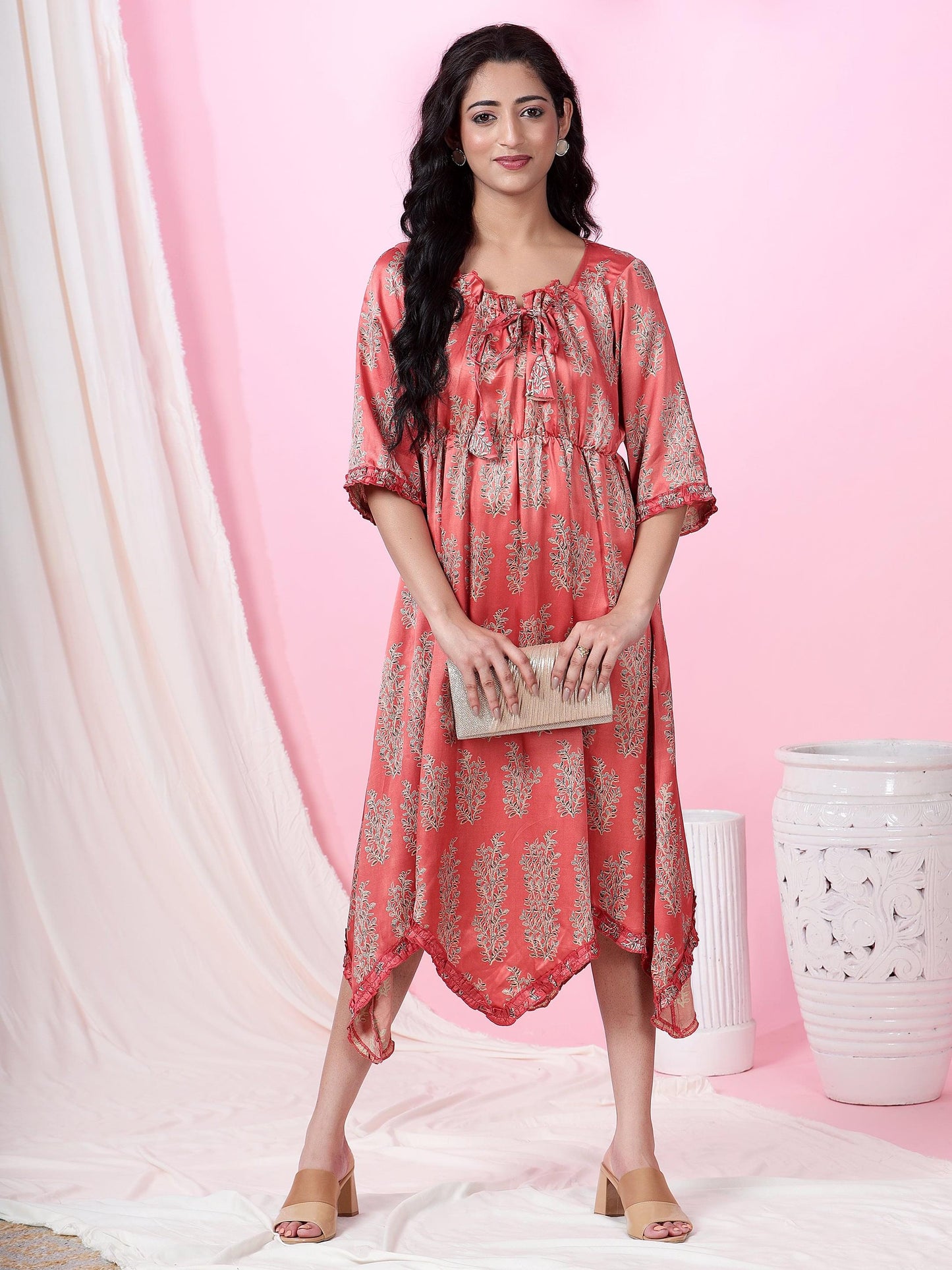 Gypsy Goddess Printed Rayon Dress