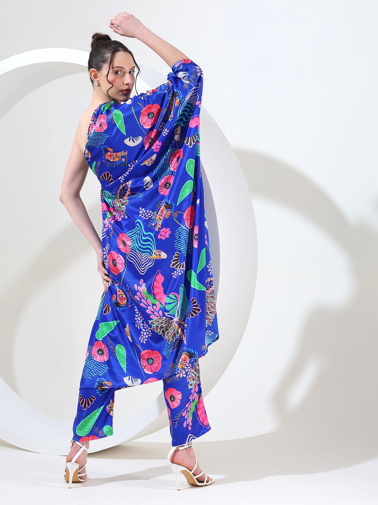 Fashionista one shoulder Coord suit set of 2