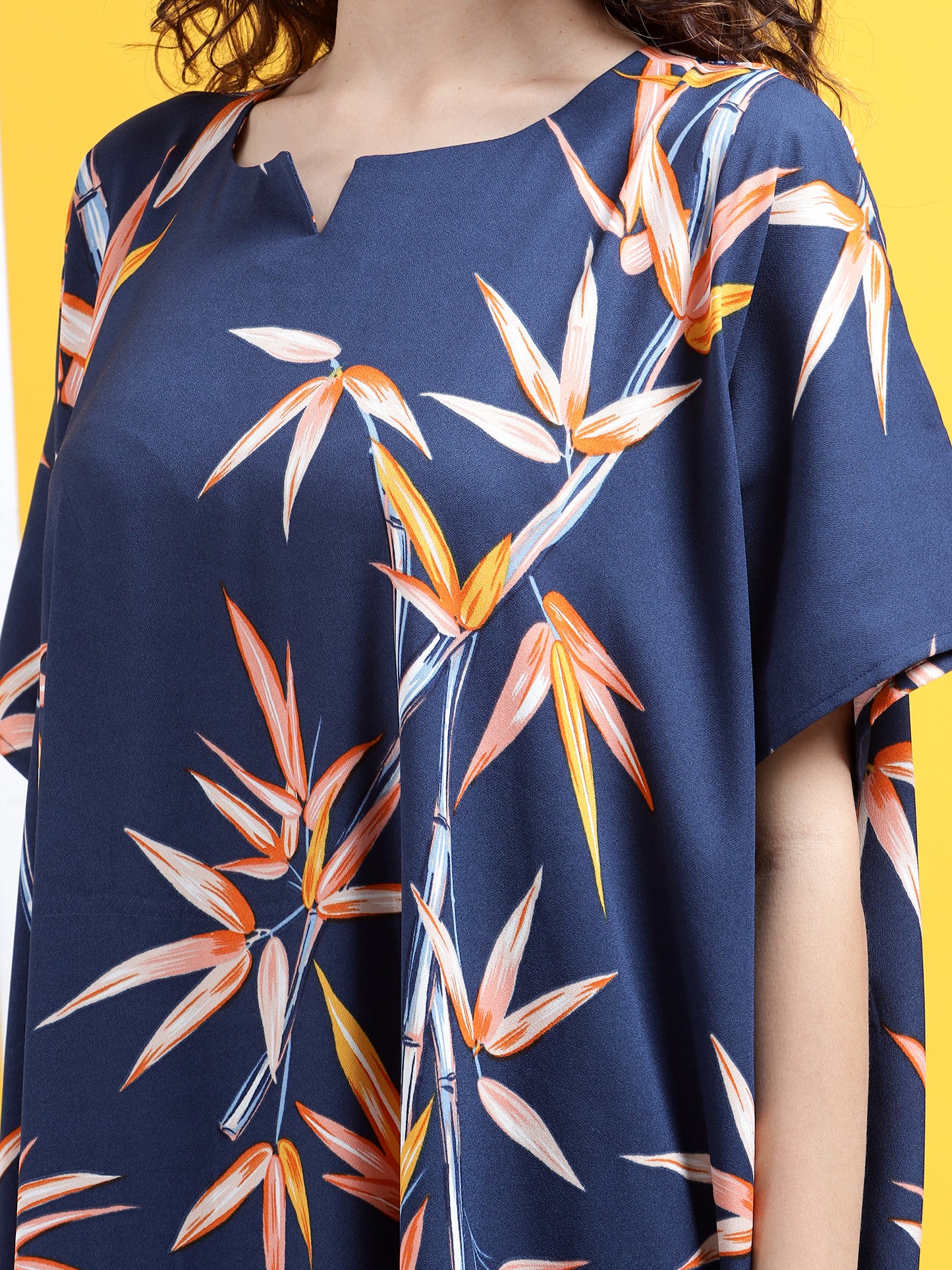 Vibrant Blossom Kaftan Style Suit - Set of 2