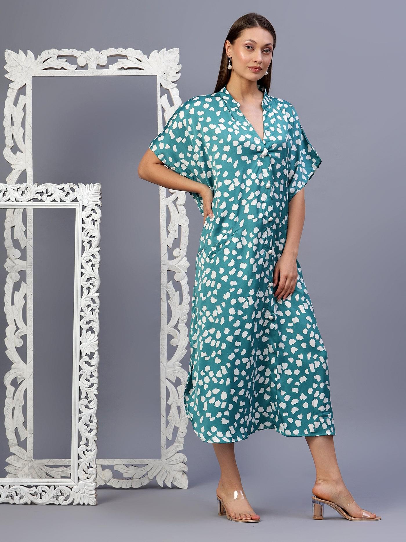 Sahara Sands Printed Kaftan Long Dress