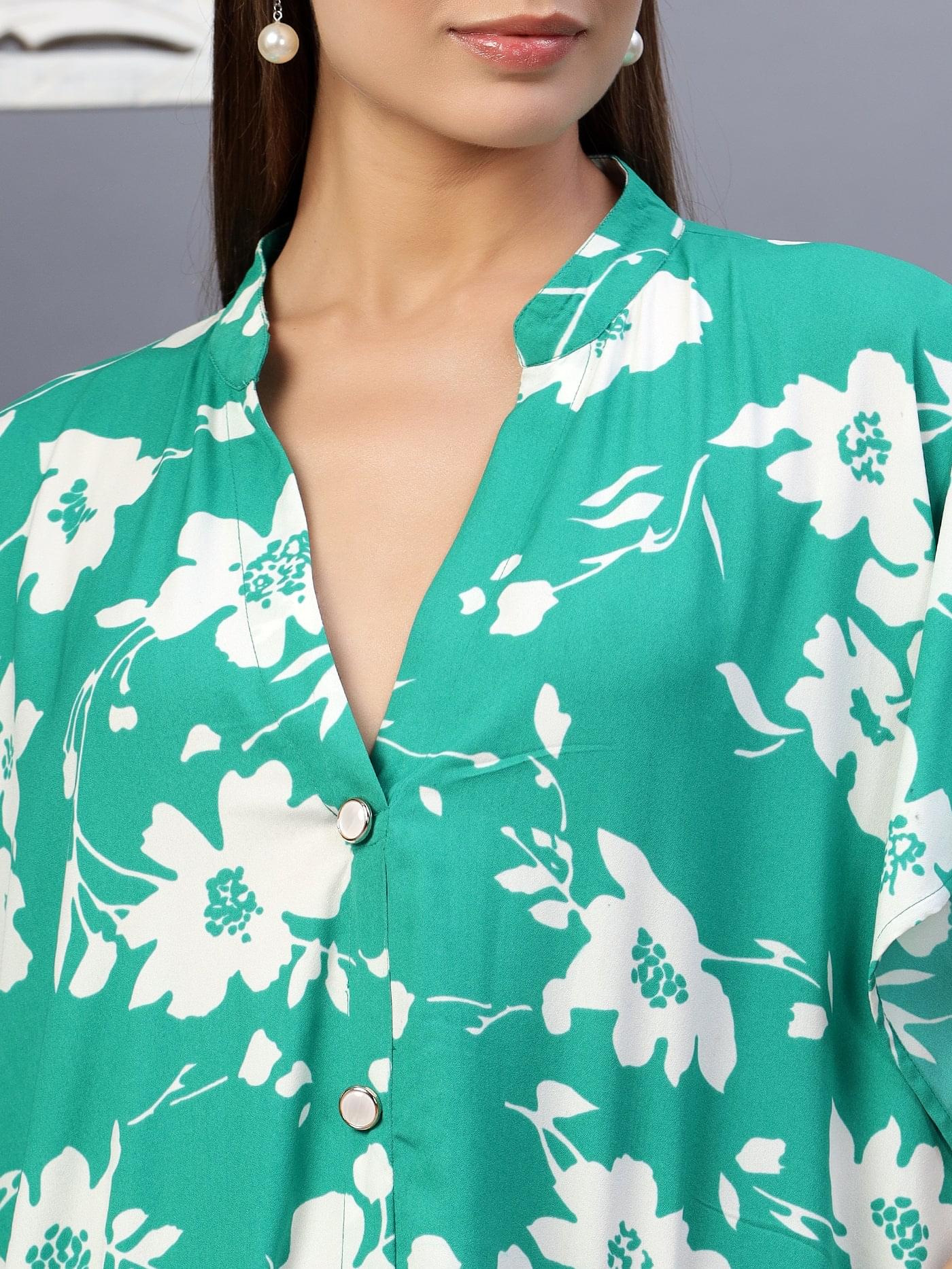 Floral Print Kaftan Dress