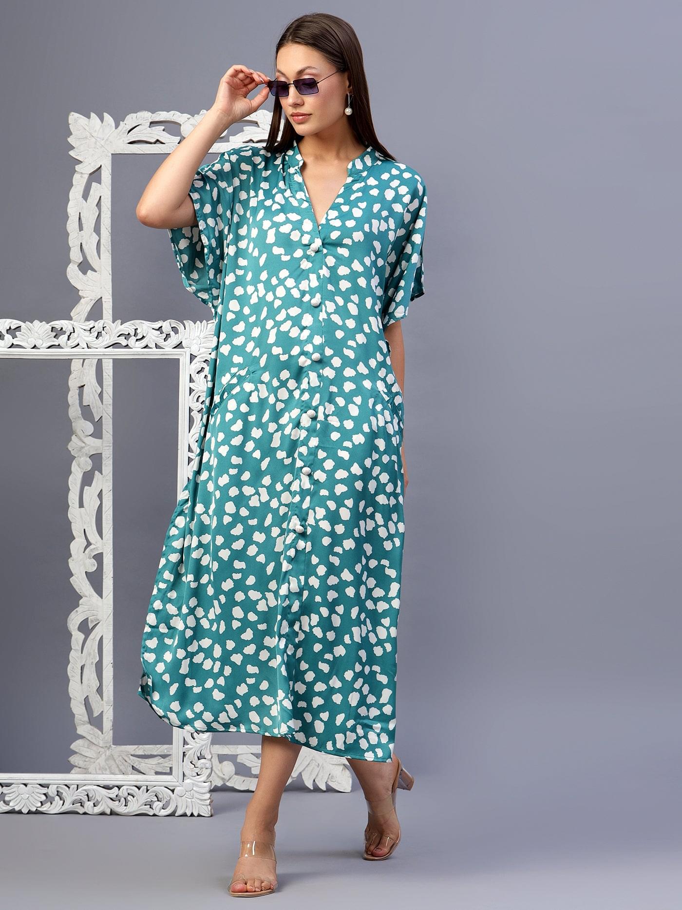 Sahara Sands Printed Kaftan Long Dress