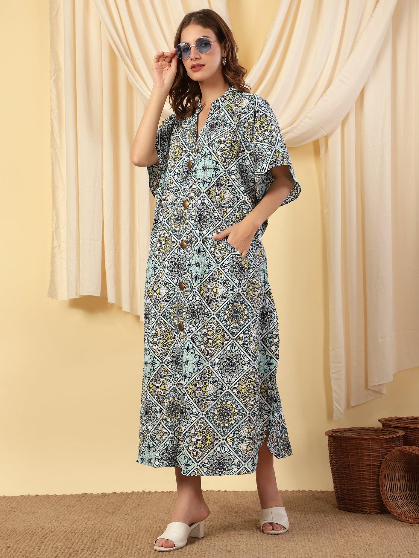 Bali Dreaming Kaftan Printed Dress