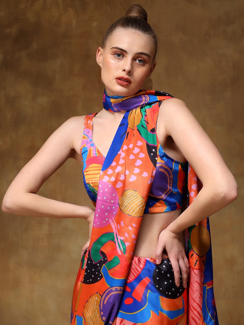 Bohemian Bliss stitched saree