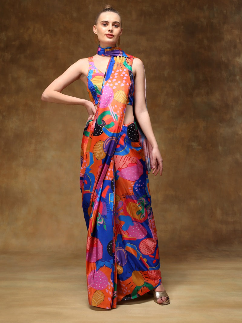 Bohemian Bliss stitched saree