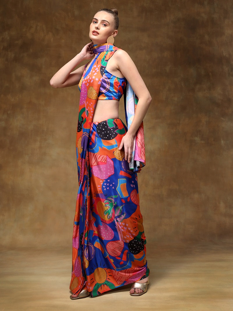 Bohemian Bliss stitched saree