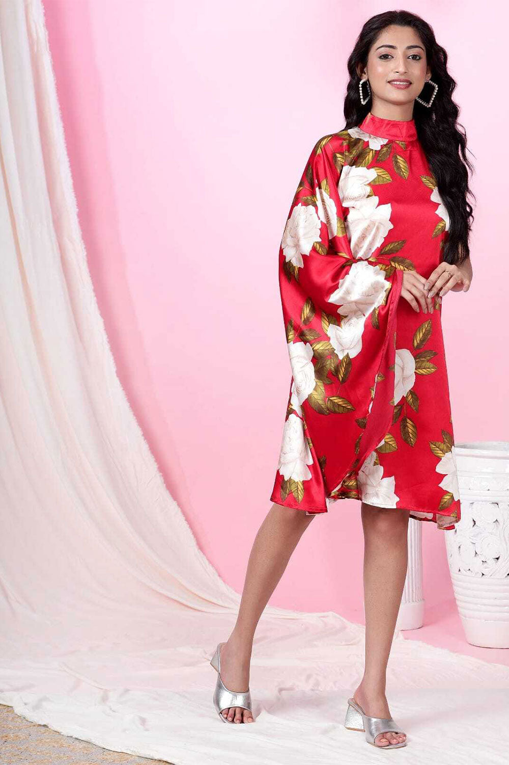 Tropical Tango poly modal satin Dress