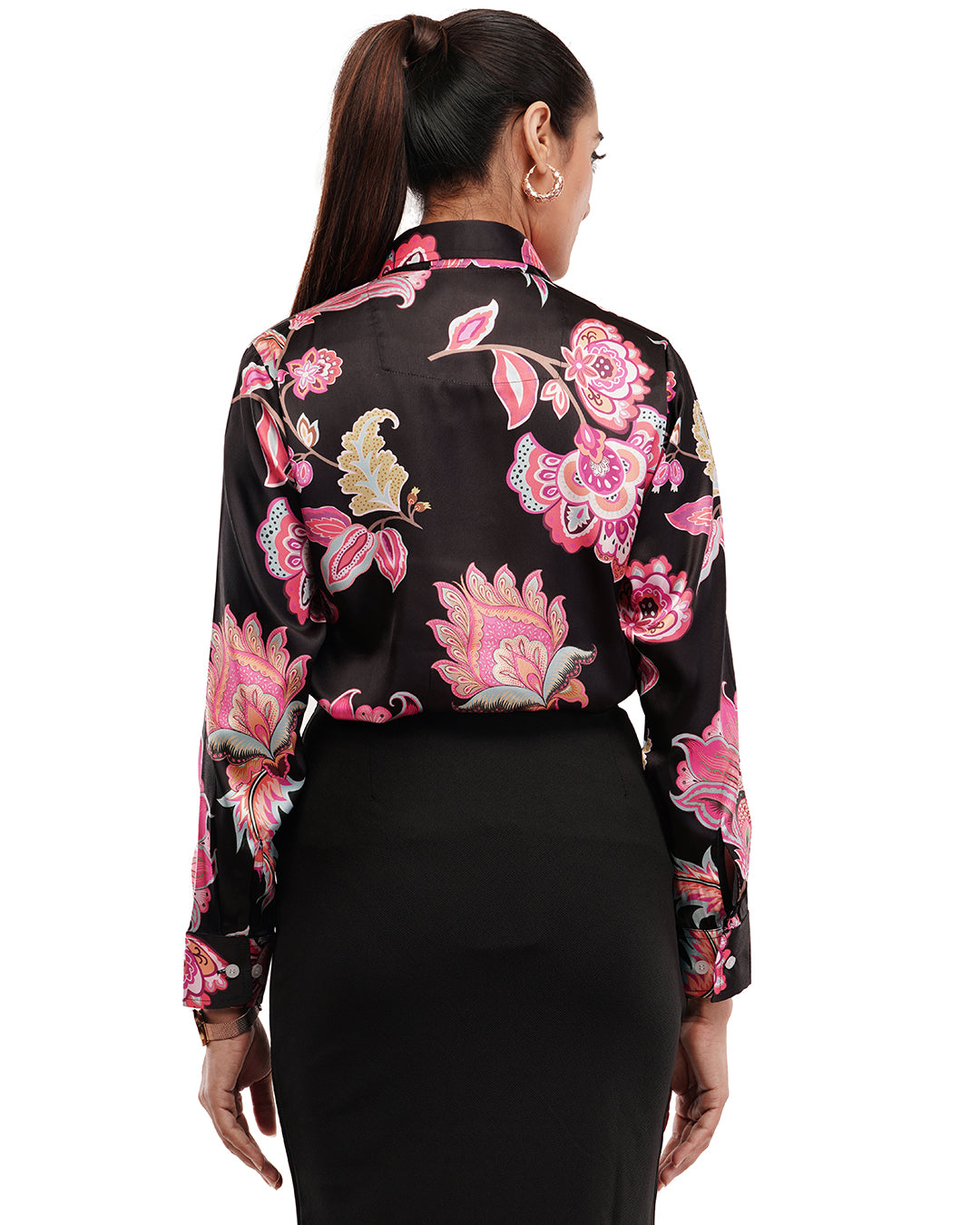 HOK printed pink casual shirt