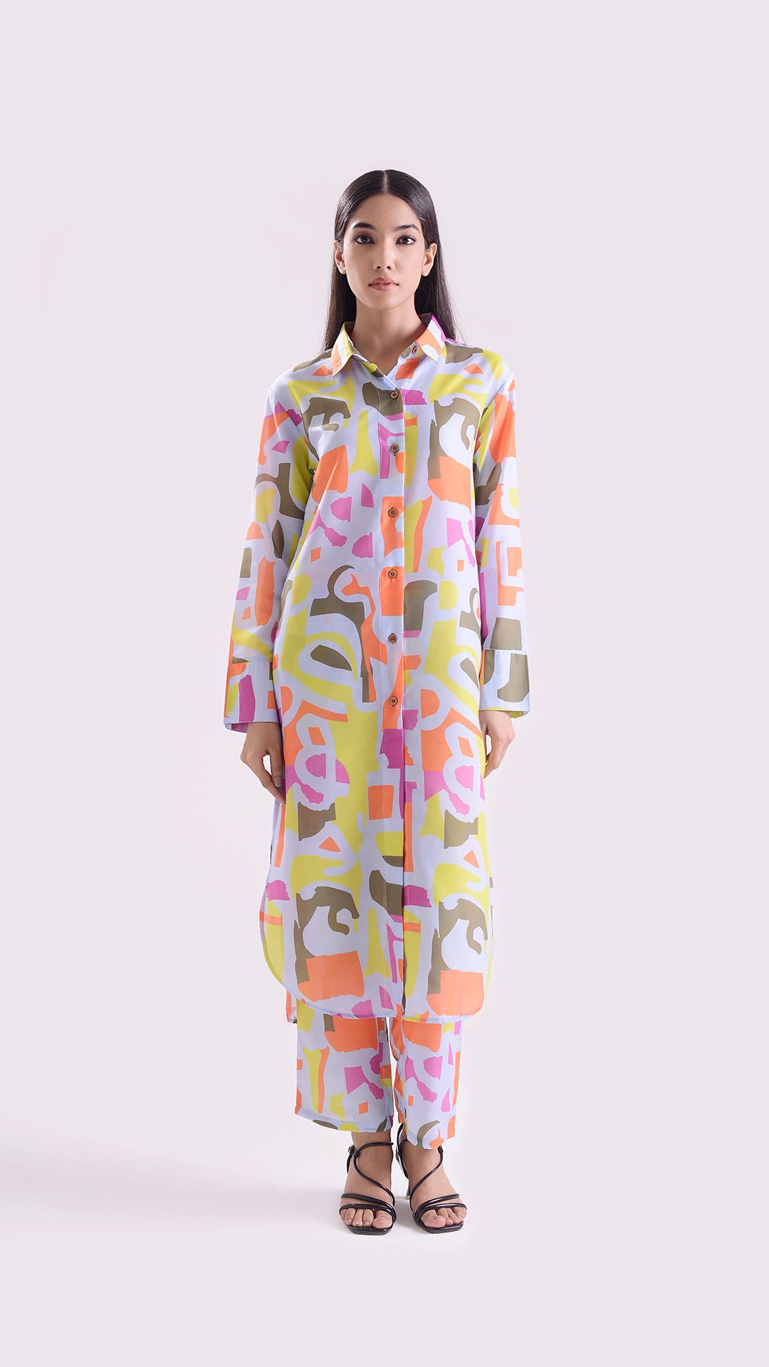 Coral Cave Coord set Long shirt style set of 2