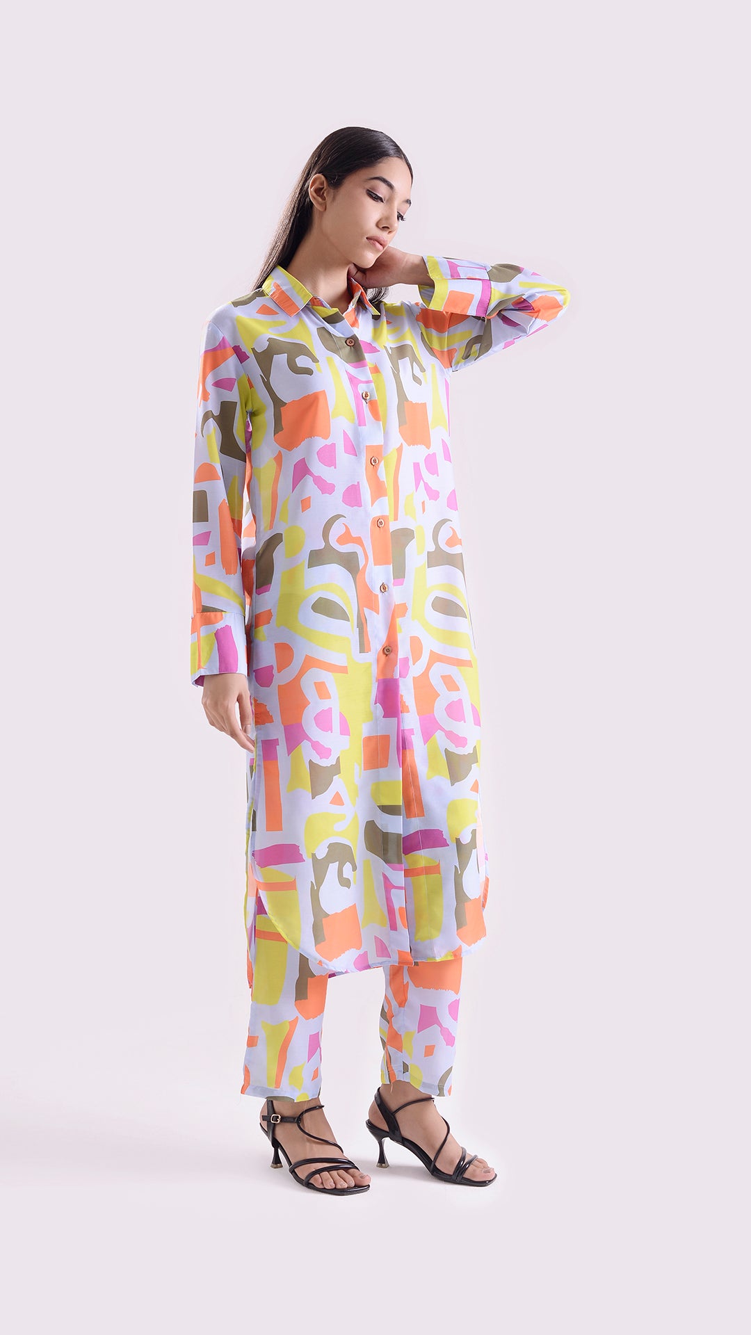 Coral Cave Coord set Long shirt style set of 2