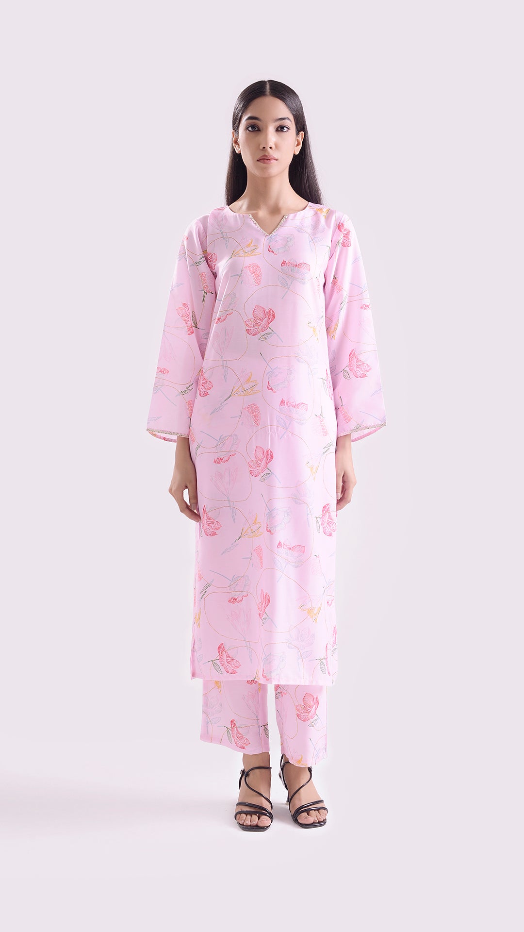 Seafoam swirl Kaftan style suit set of 2