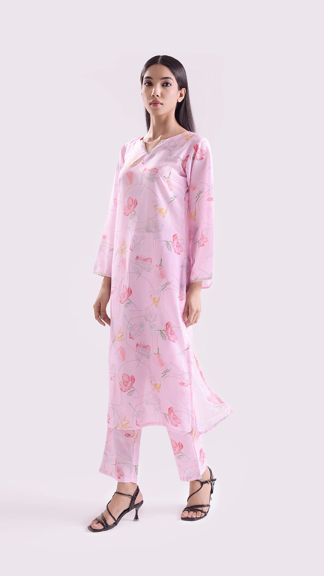 Seafoam swirl Kaftan style suit set of 2