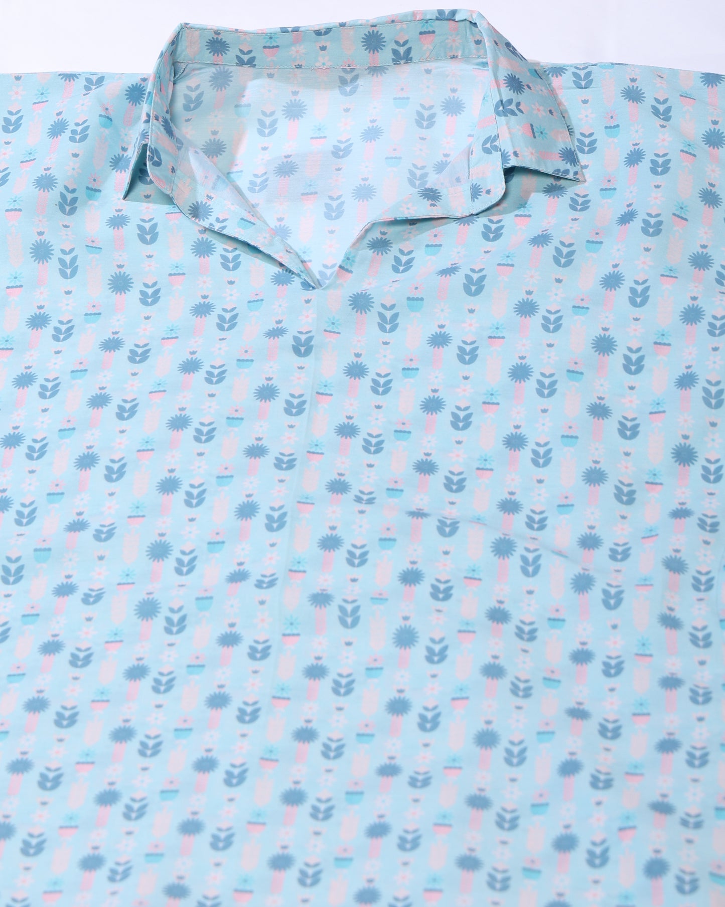 Ice blue kaftan long dress