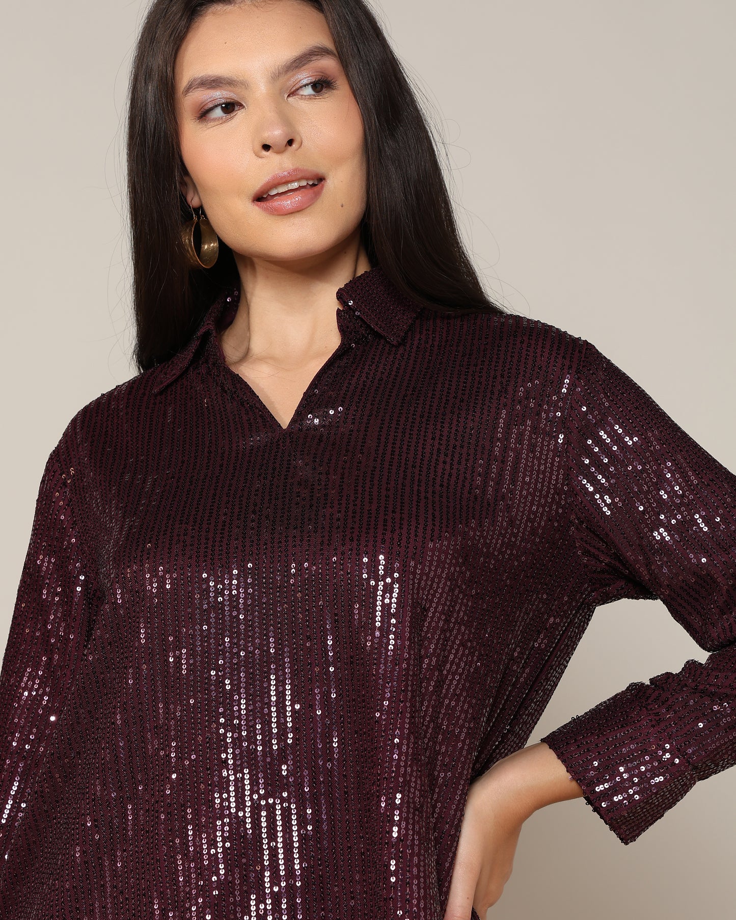 Deep Purple sequin Coord set