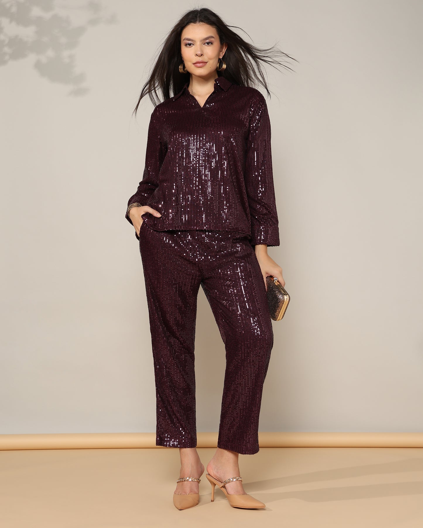 Deep Purple sequin Coord set