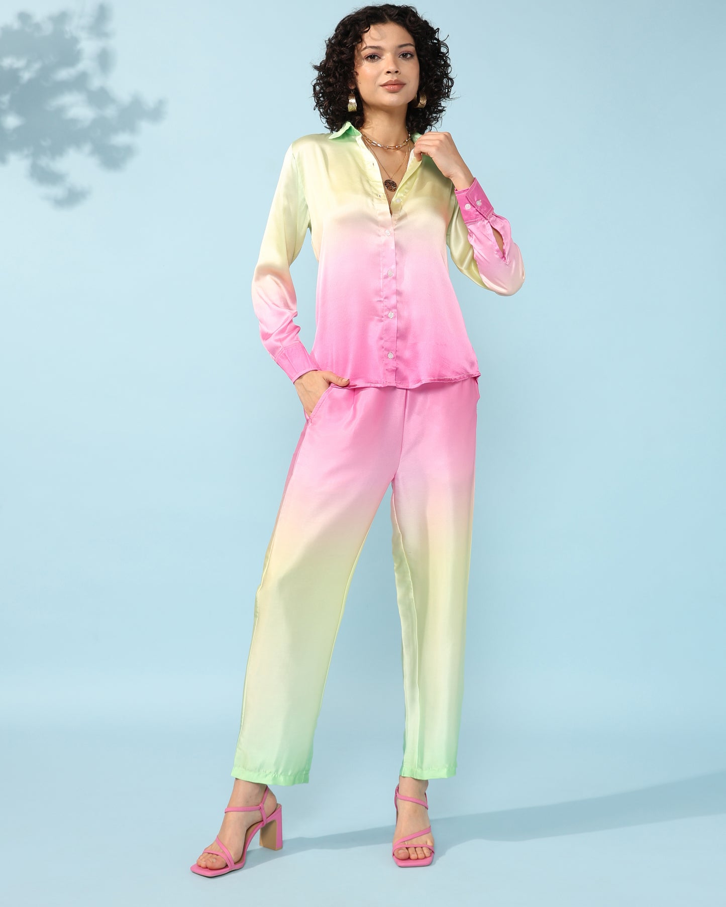 Ombre Printed Modal Co-ord Set- Set of 2
