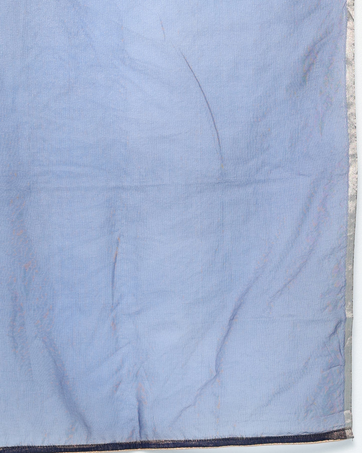 Navy blue floral Georgette suit with organza dupatta set of 3