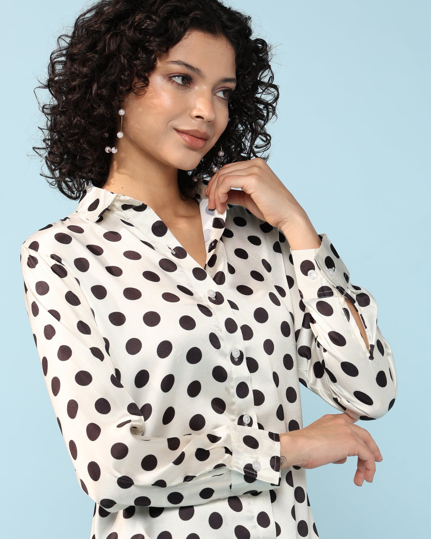Polka dot Printed Modal Co-ord Set- Set of 2