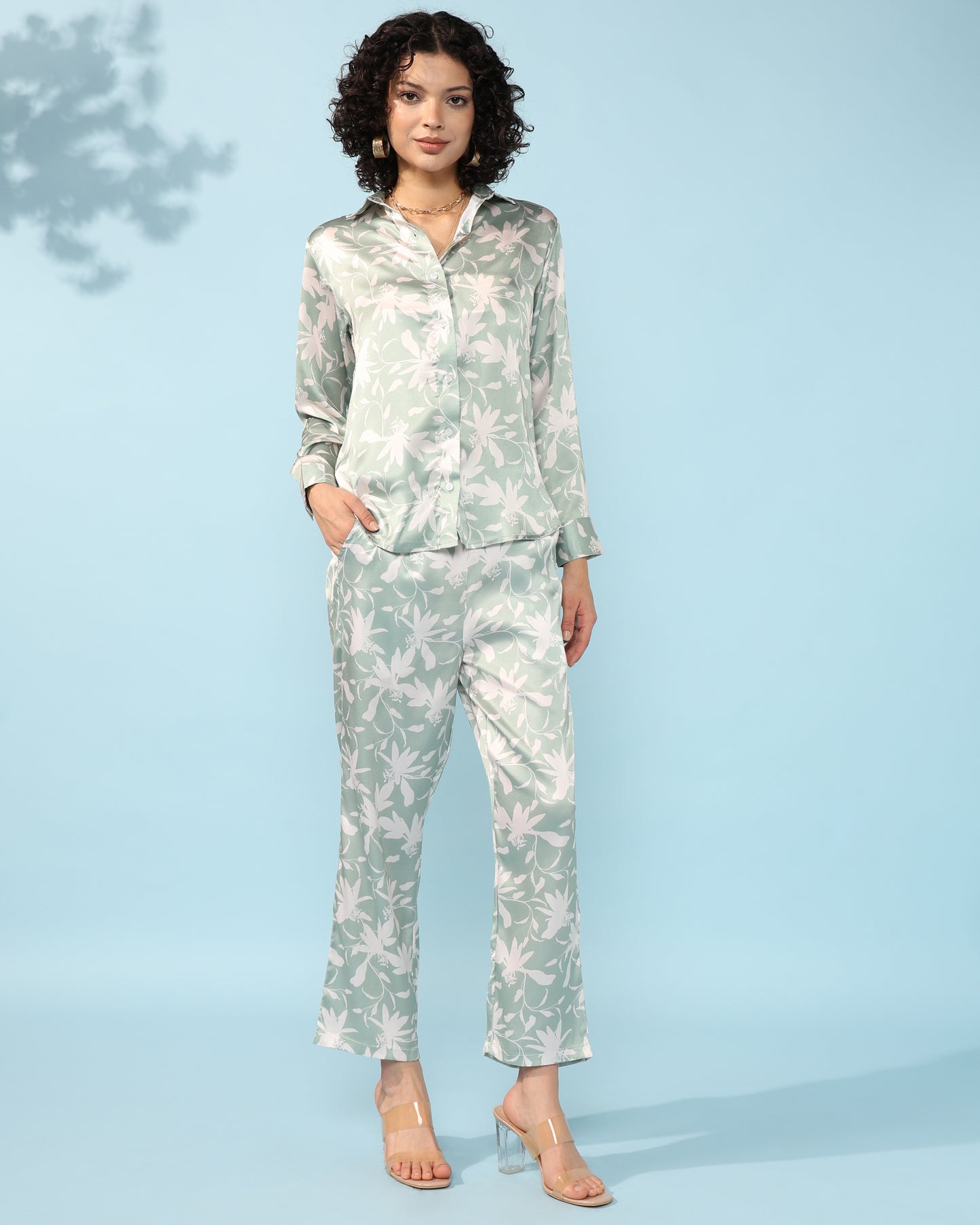 Light multicolour Printed Modal Co-ord Set- Set of 2