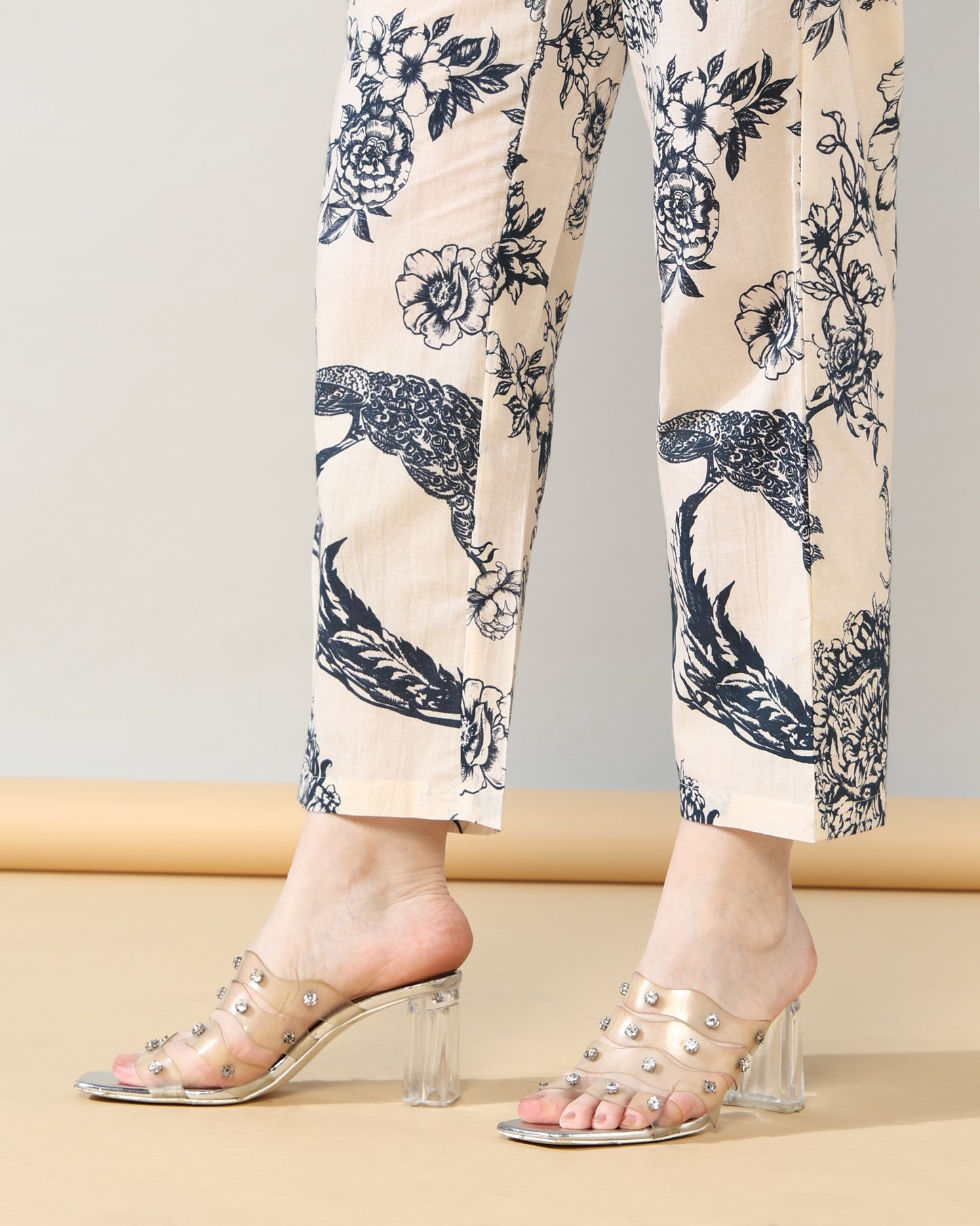 Luxe blue flower Drift Pure Cotton Suit set of 2