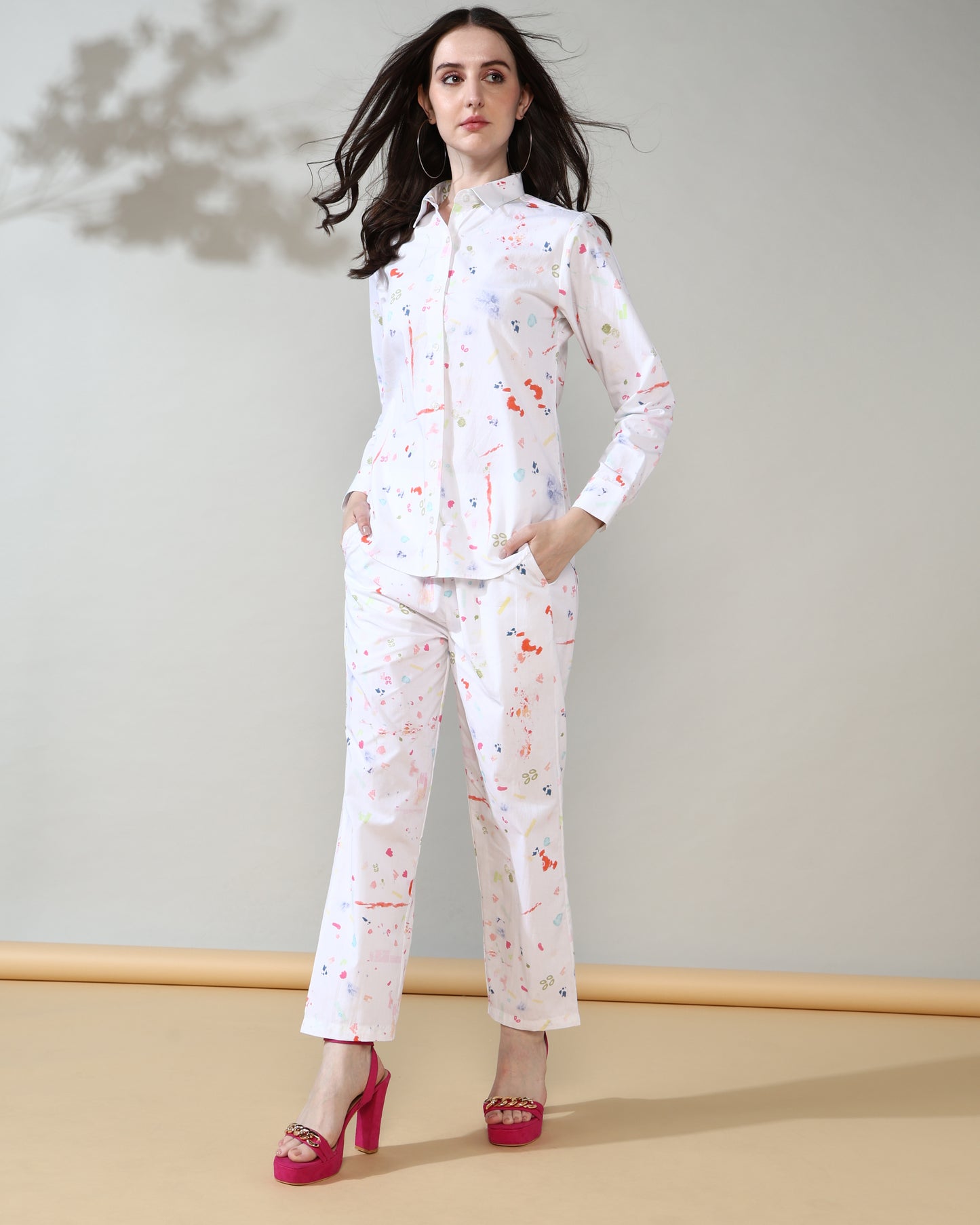 Elegant Summer Pure Cotton Poplin Co-ord Set of 2