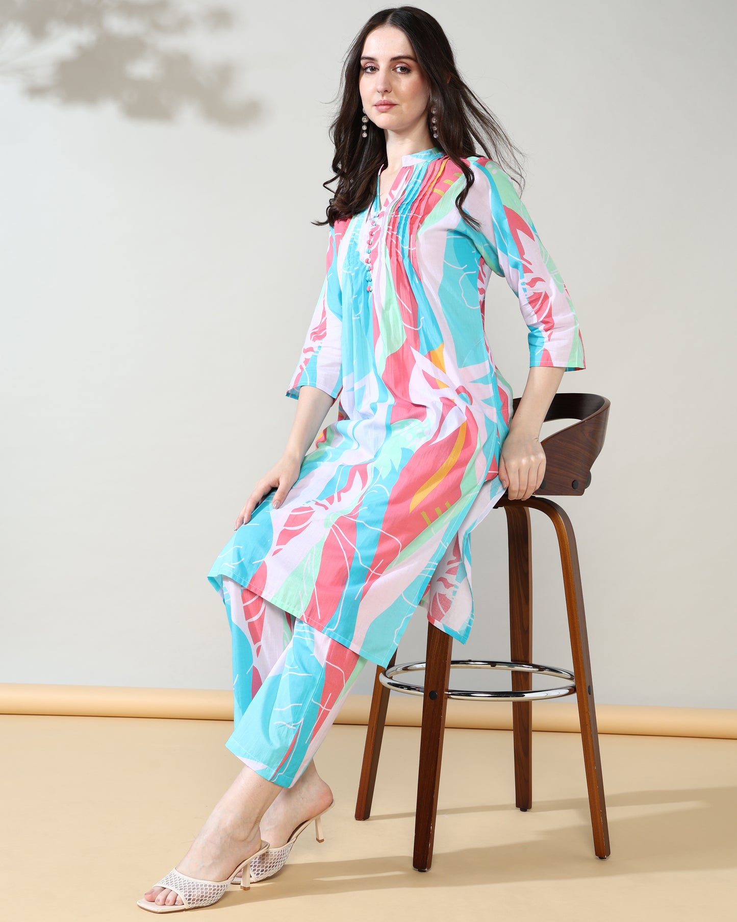Sky Blue Summer Pure Cotton Suit set of 2