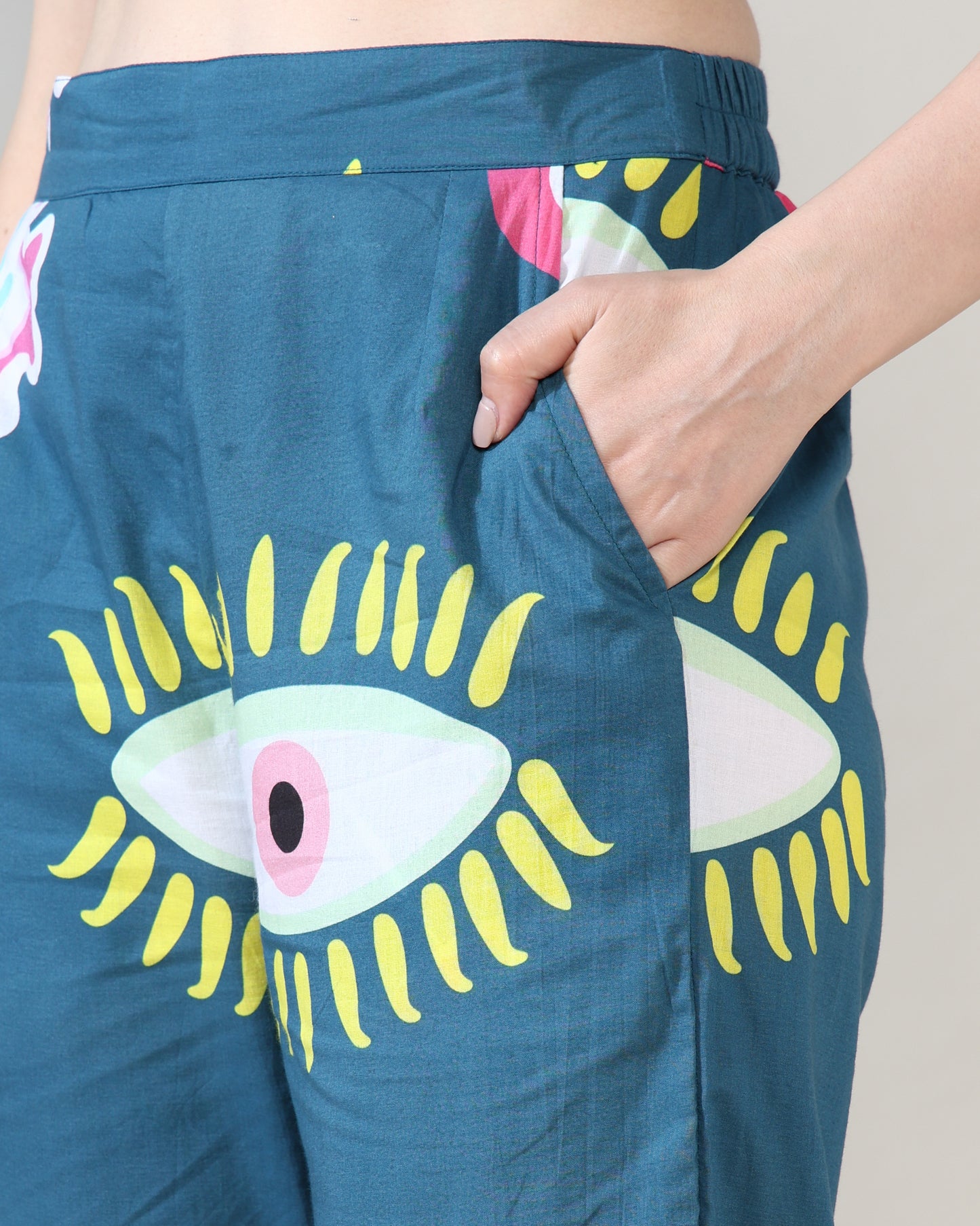 Evil Eye Blue Print Pure Cotton Suit Set of 2