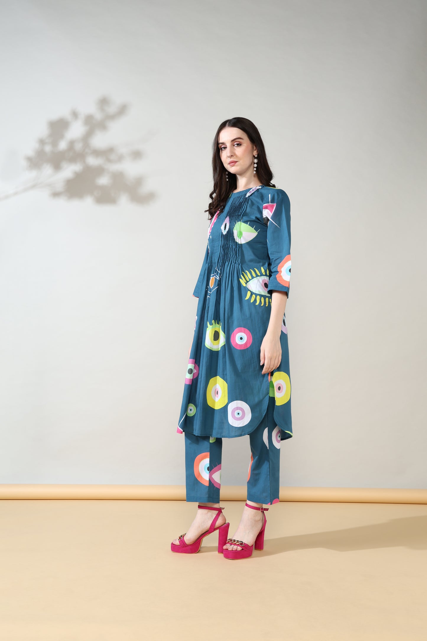 Evil Eye Blue Print Pure Cotton Suit Set of 2
