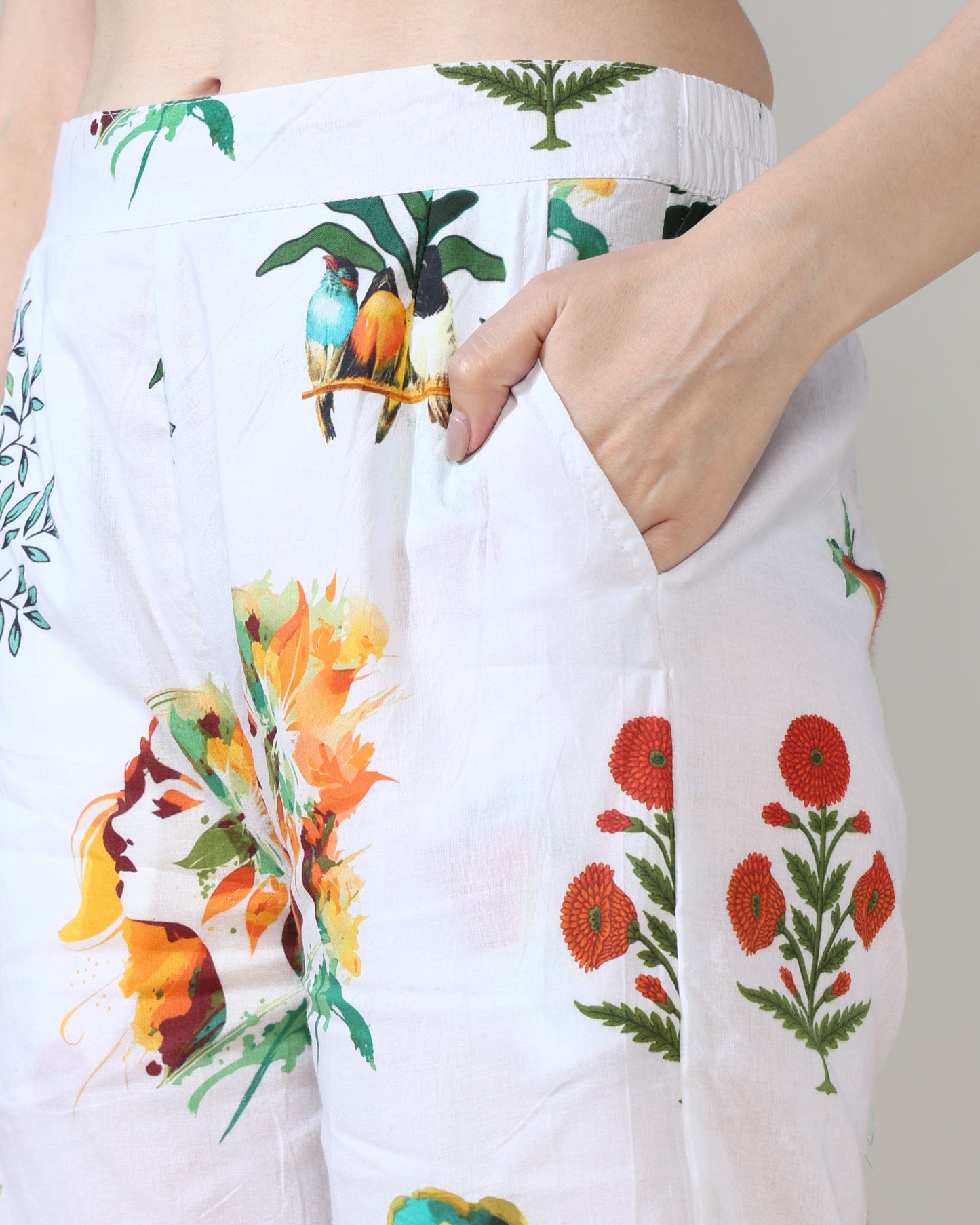 White garden Pure Cotton Suit Set of 2