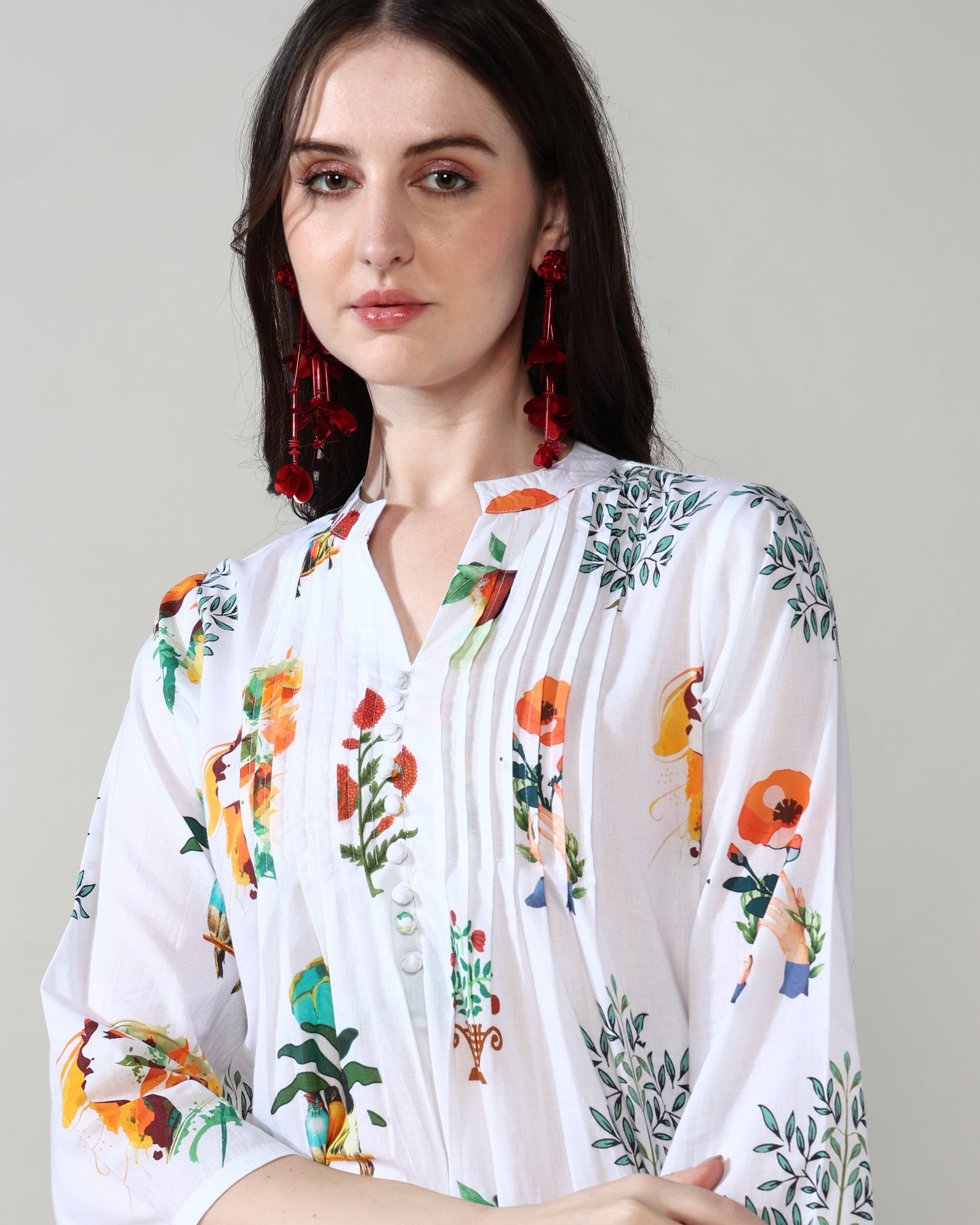 White garden Pure Cotton Suit Set of 2
