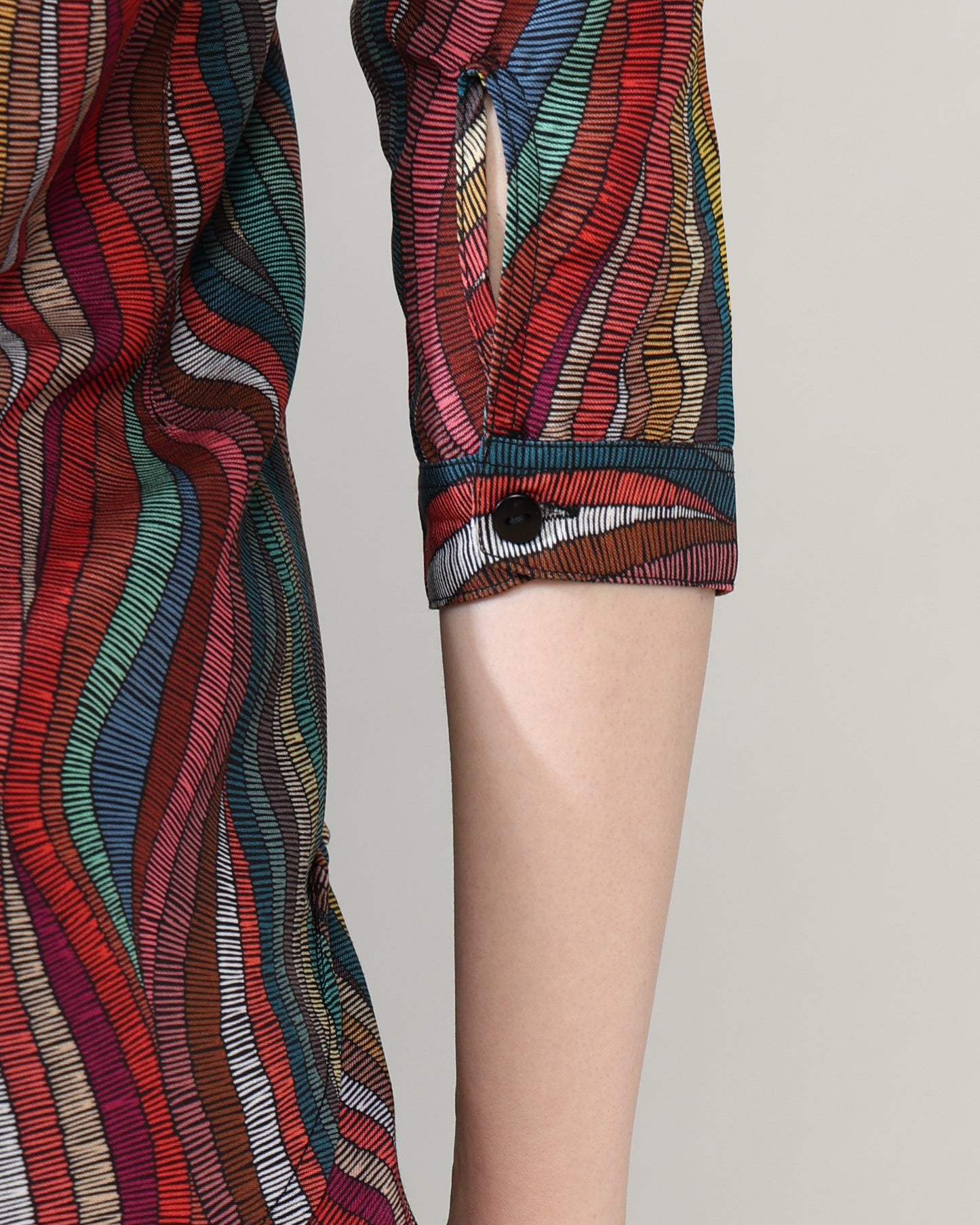 Multicolour line Rayon coord set of 2