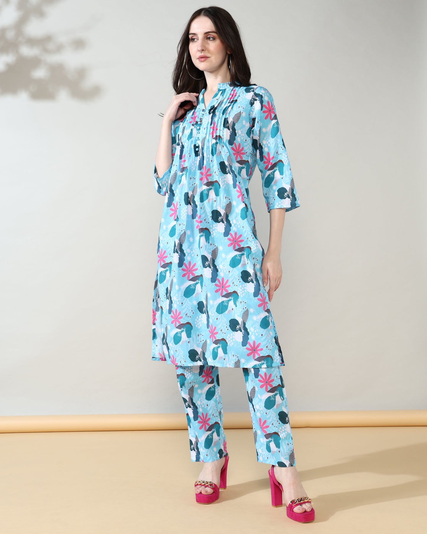 Sky pink Pure Cotton Suit Set of 2