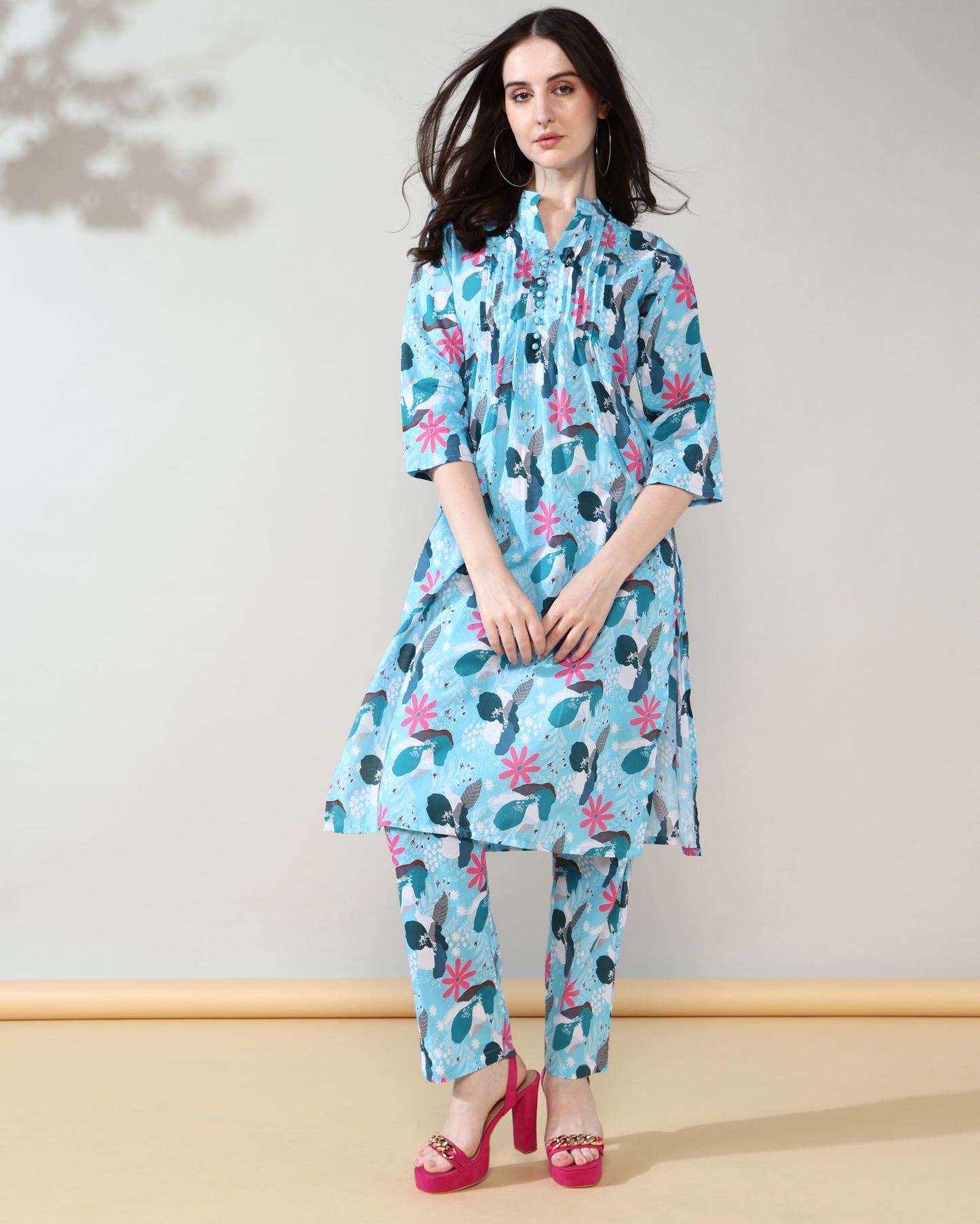 Sky pink Pure Cotton Suit Set of 2