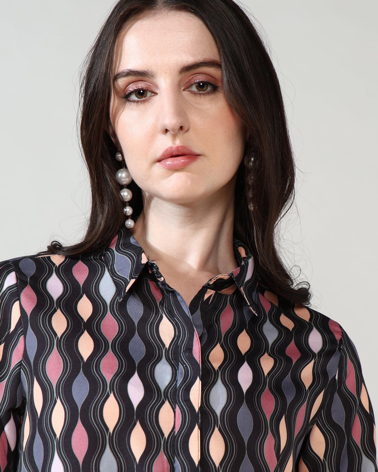 Blue stripes Rayon Coord Set of 2