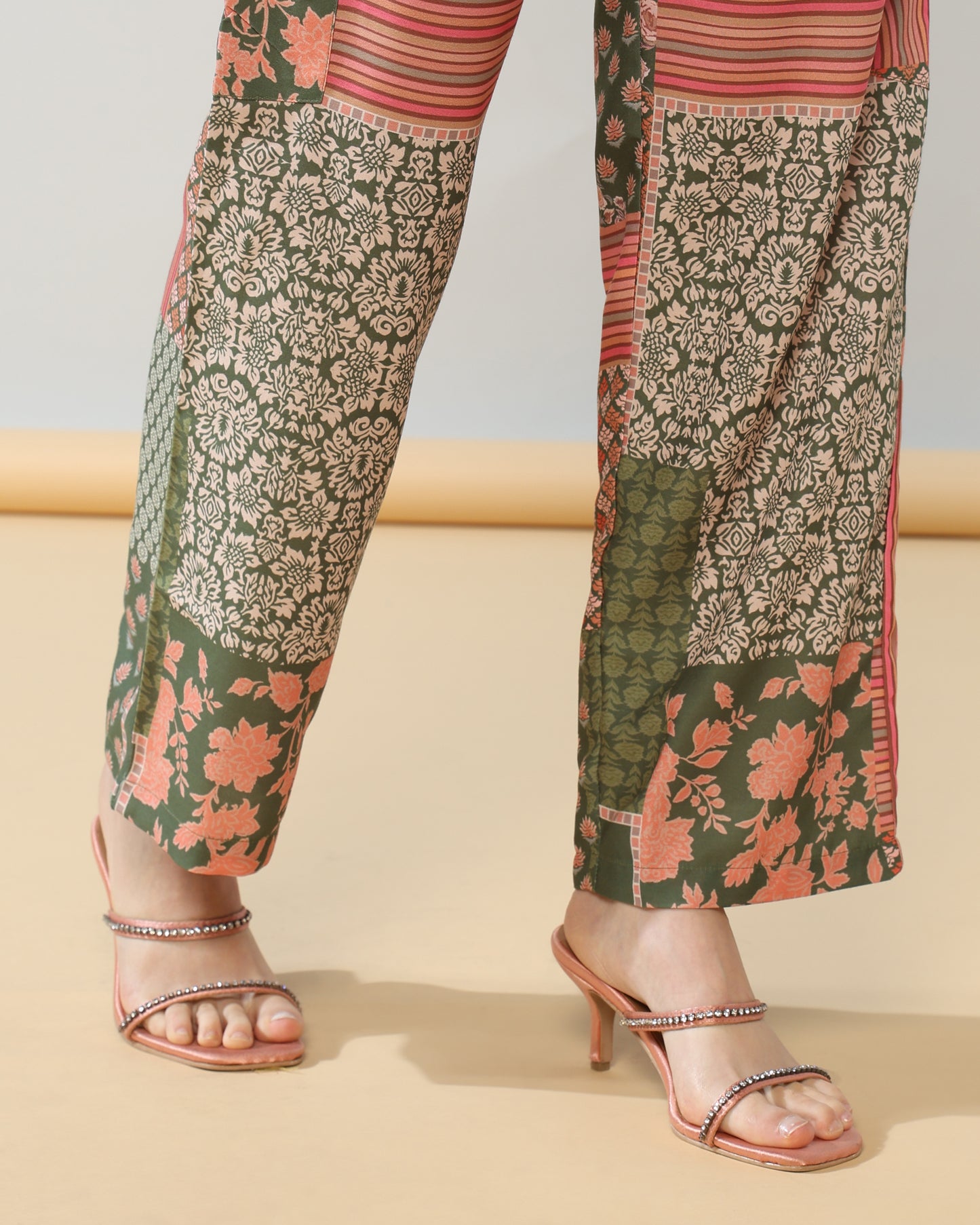Green pastel Rayon Coord set of 2