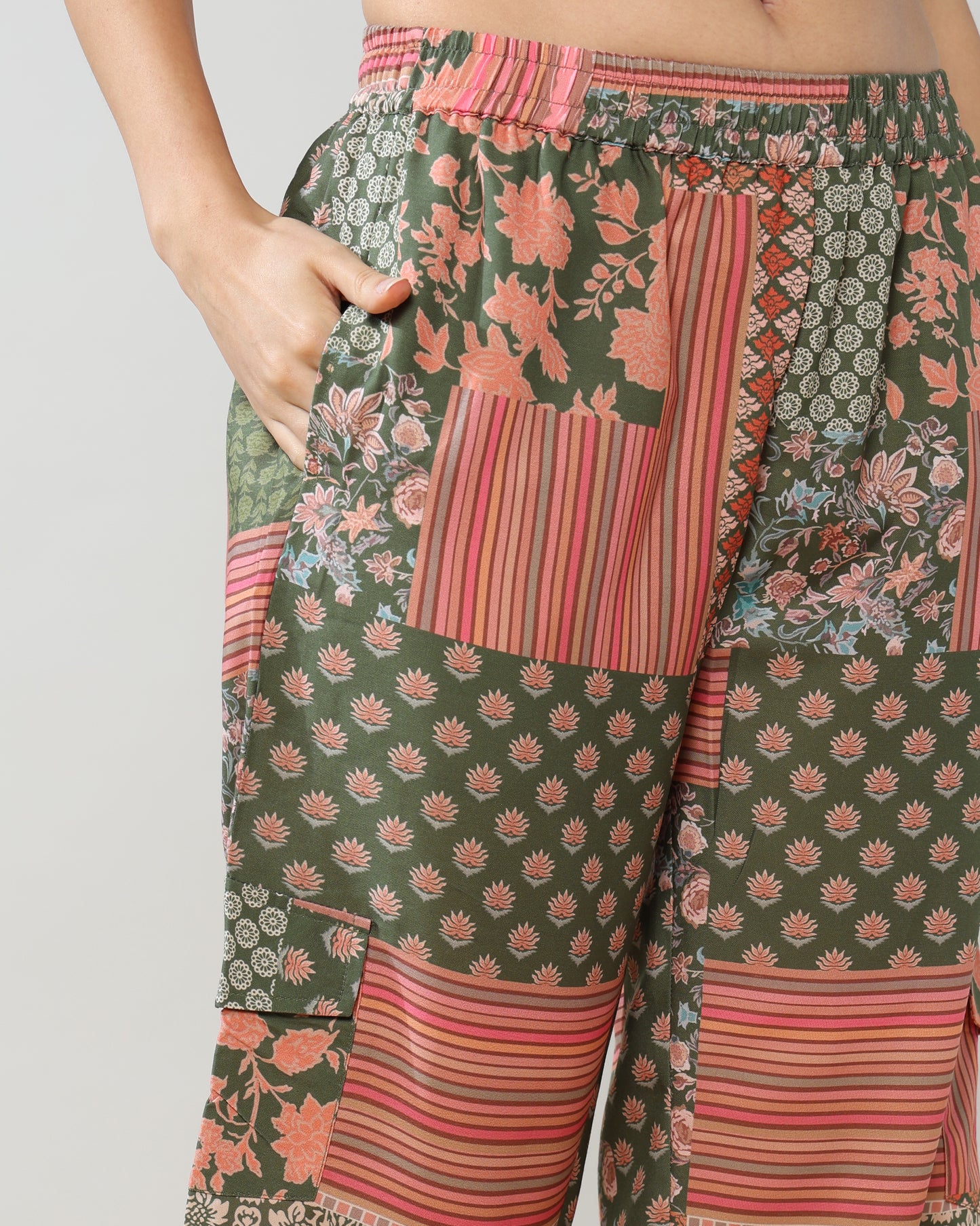 Green pastel Rayon Coord set of 2
