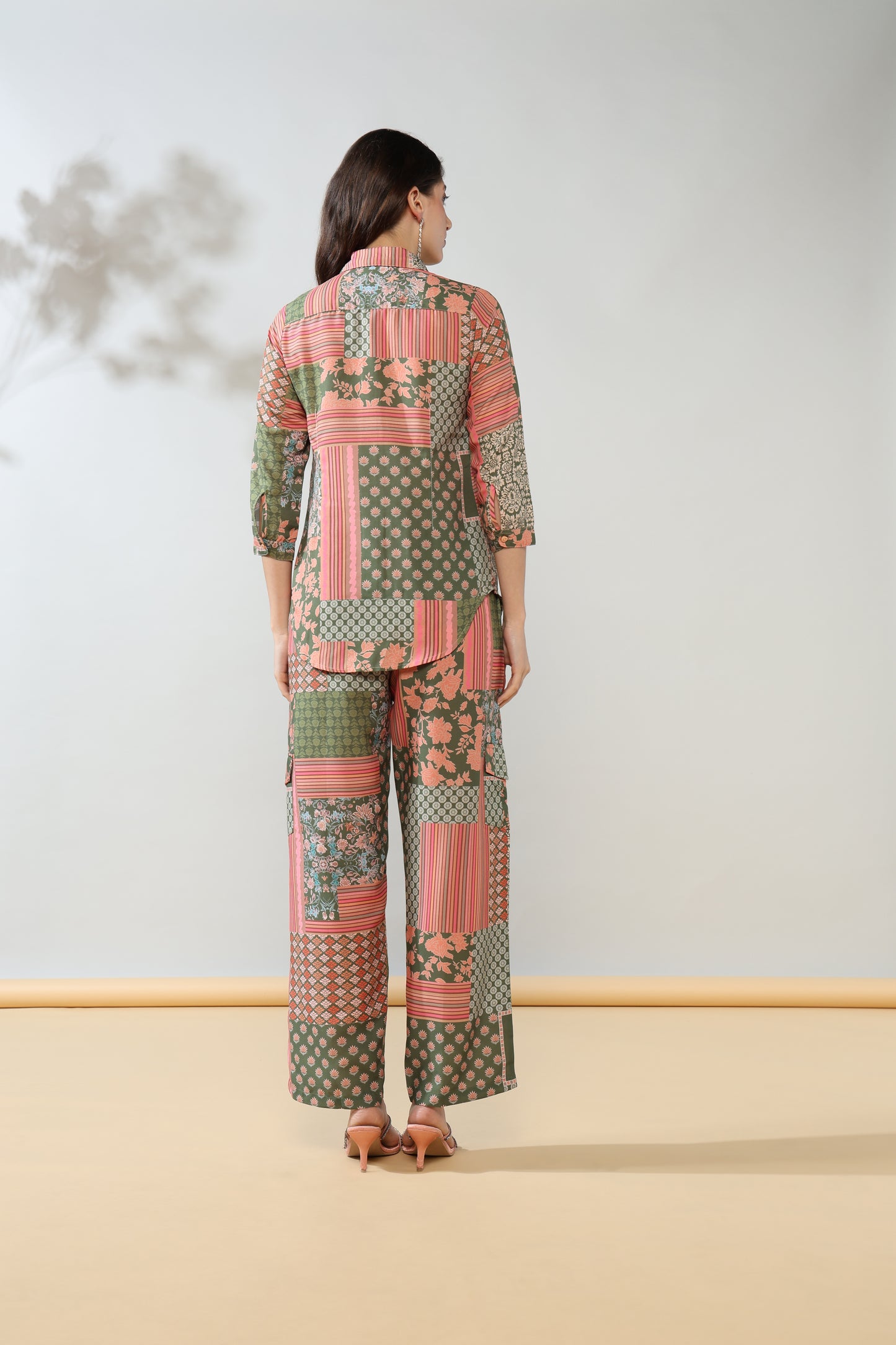 Green pastel Rayon Coord set of 2