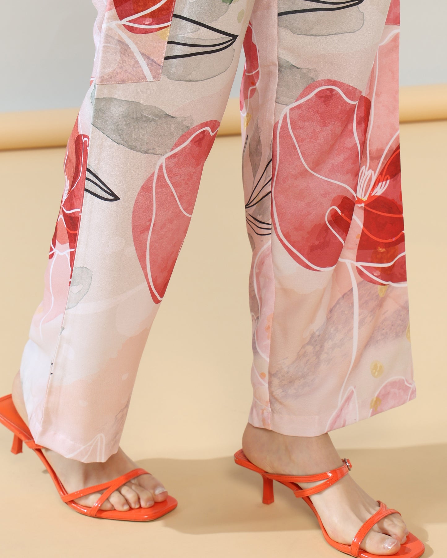 Luxe pastel flower Rayon Coord Set of 2