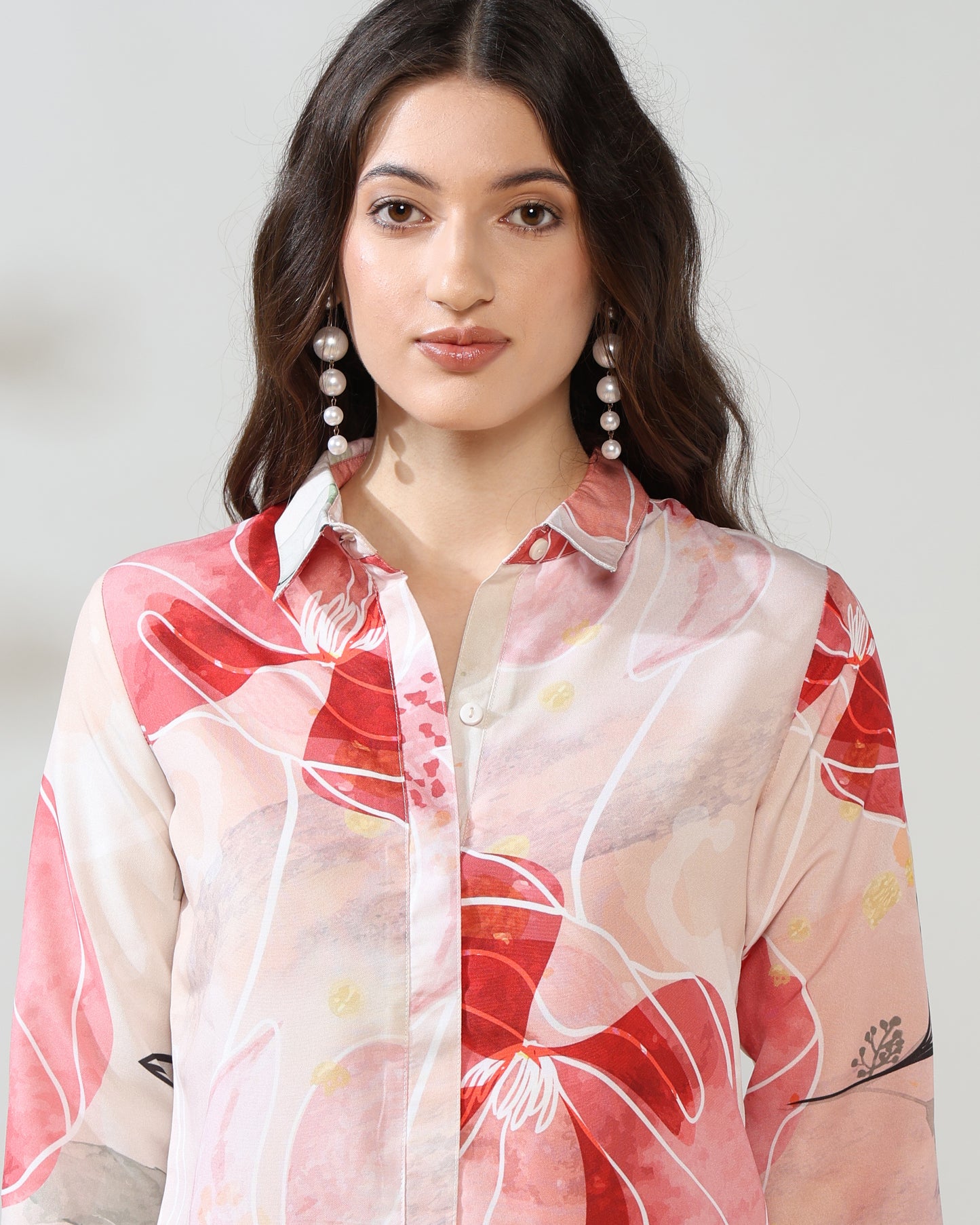 Luxe pastel flower Rayon Coord Set of 2