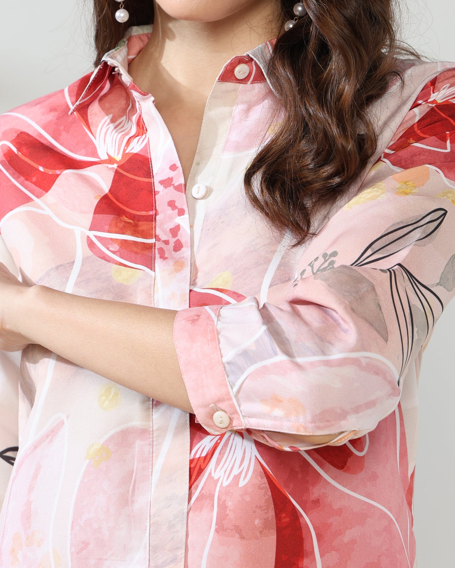 Luxe pastel flower Rayon Coord Set of 2