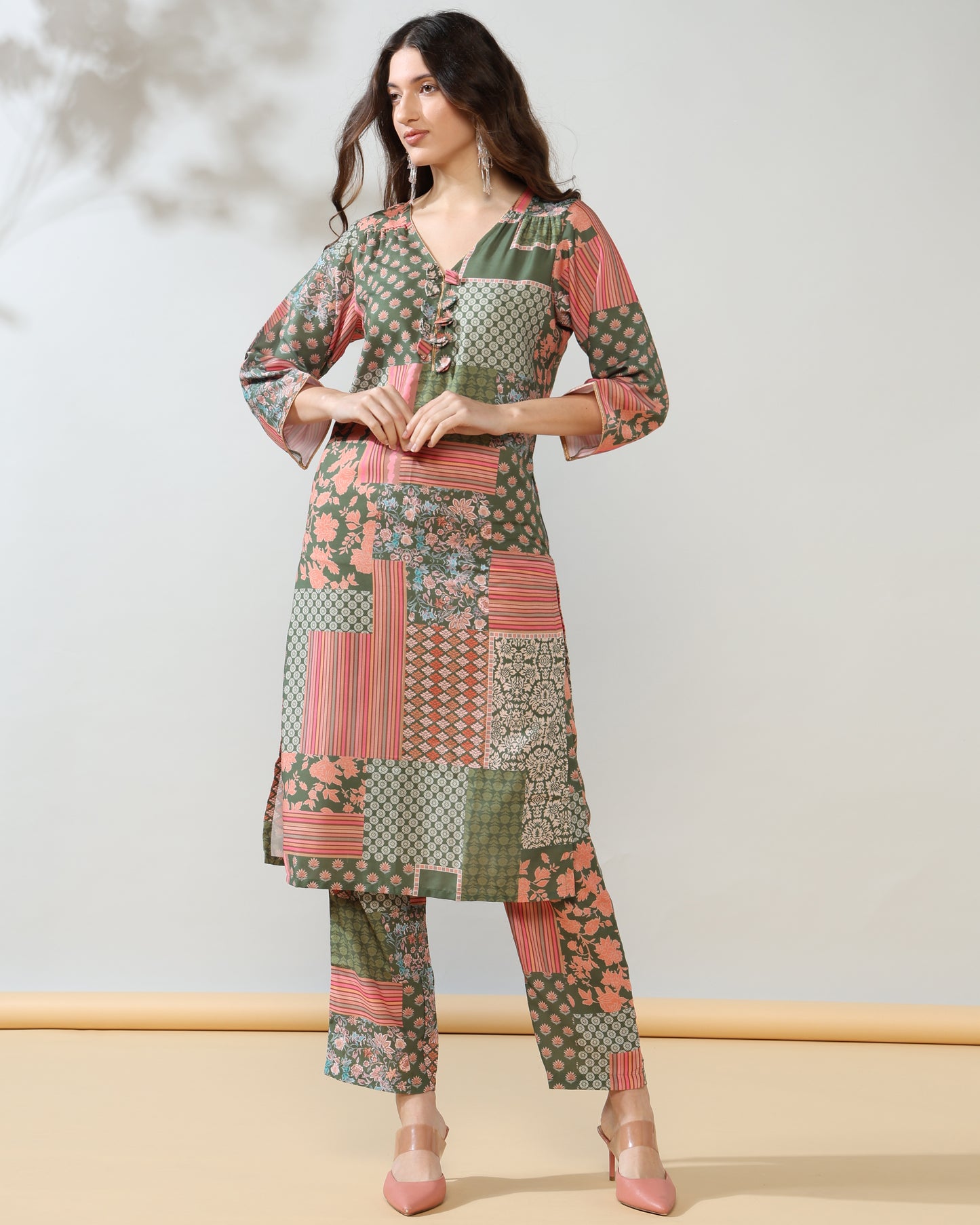 Green Grace Rayon Suit Set of 2