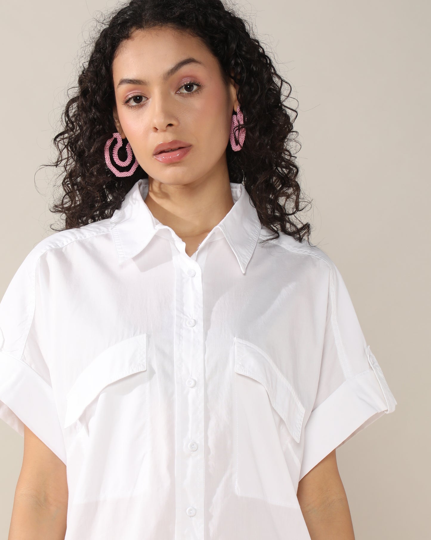 White Pure Poplin Dress