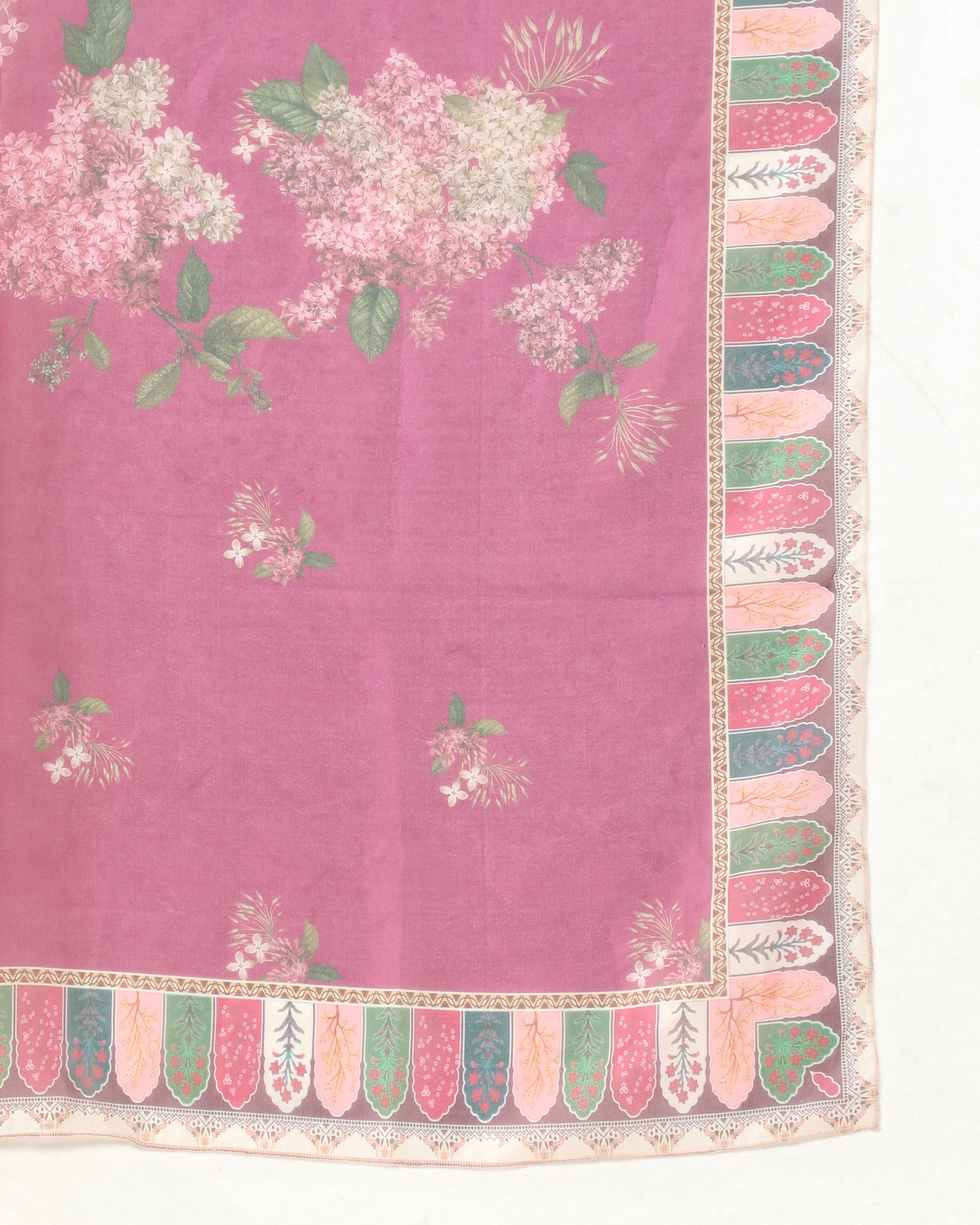 Elegance in Wine Print Suit Set with Dupatta