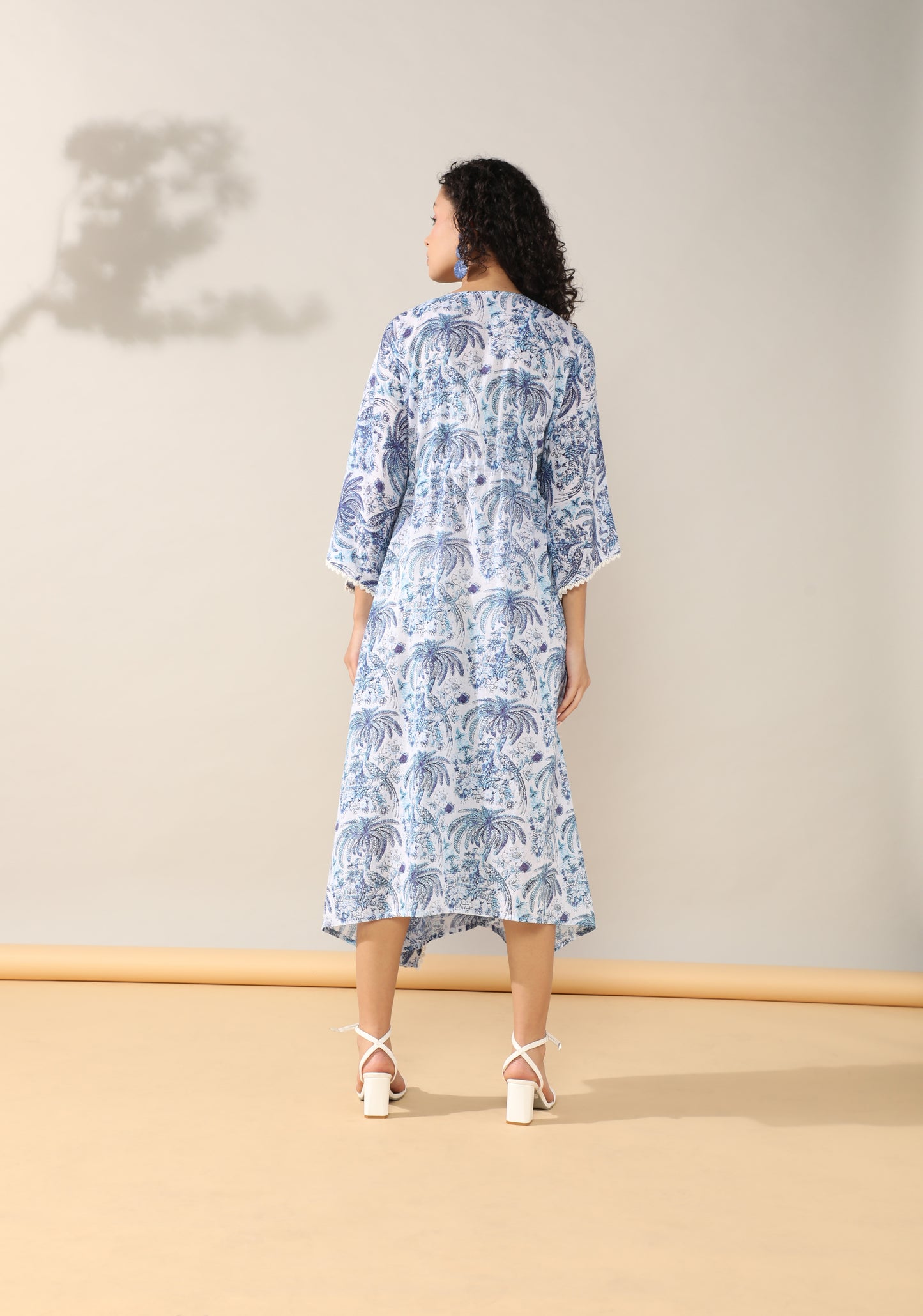 Tropical Blossom Kaftan style Dress
