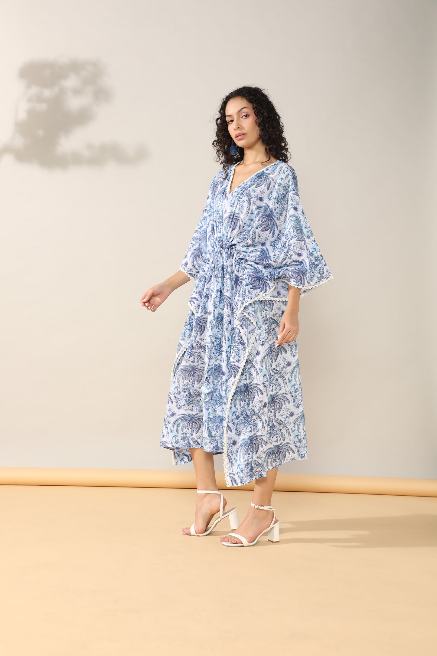 Tropical Blossom Kaftan style Dress