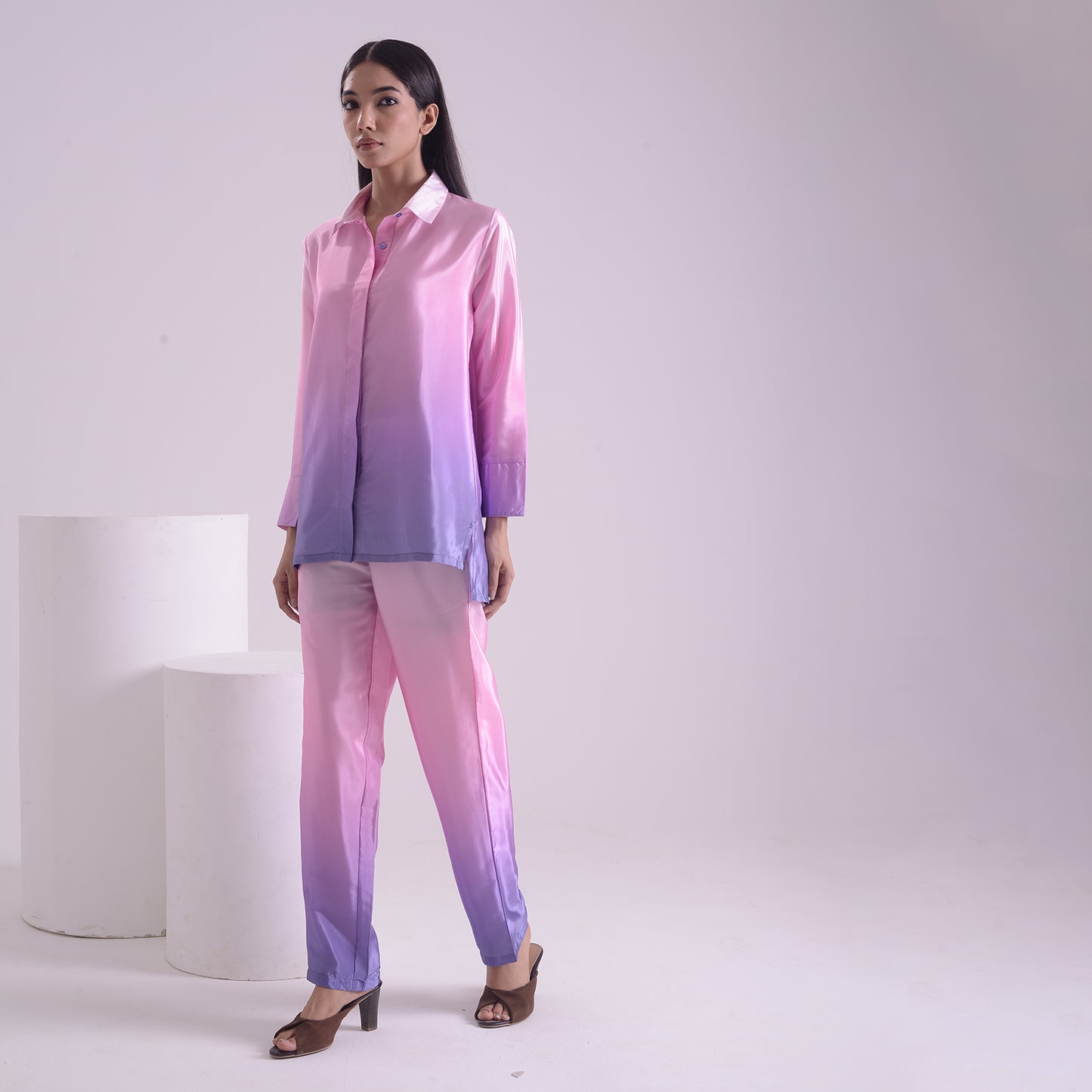 Subtle Ombre silk Coord set of 2