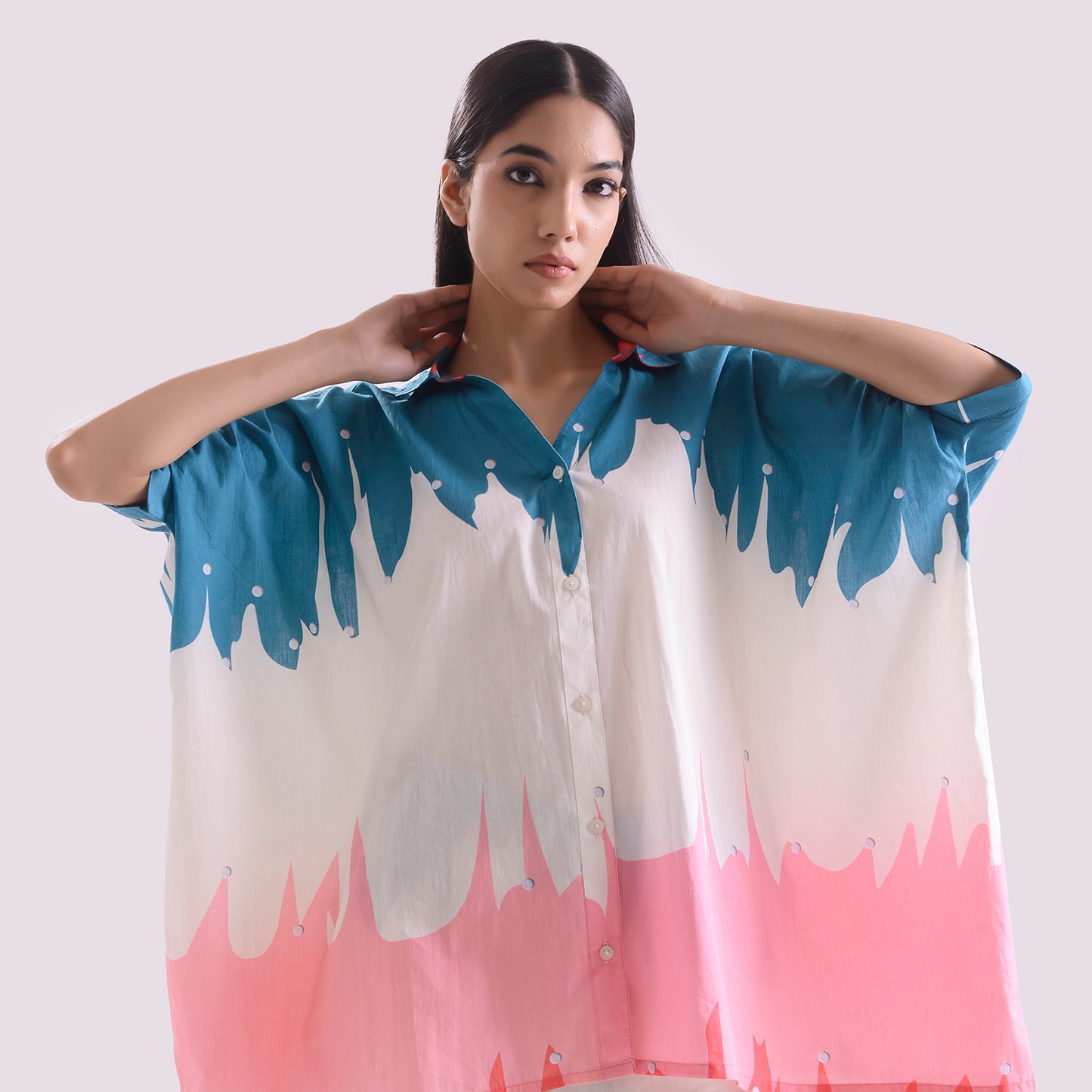 Wild ginger poplin Kaftan style coord set of 2